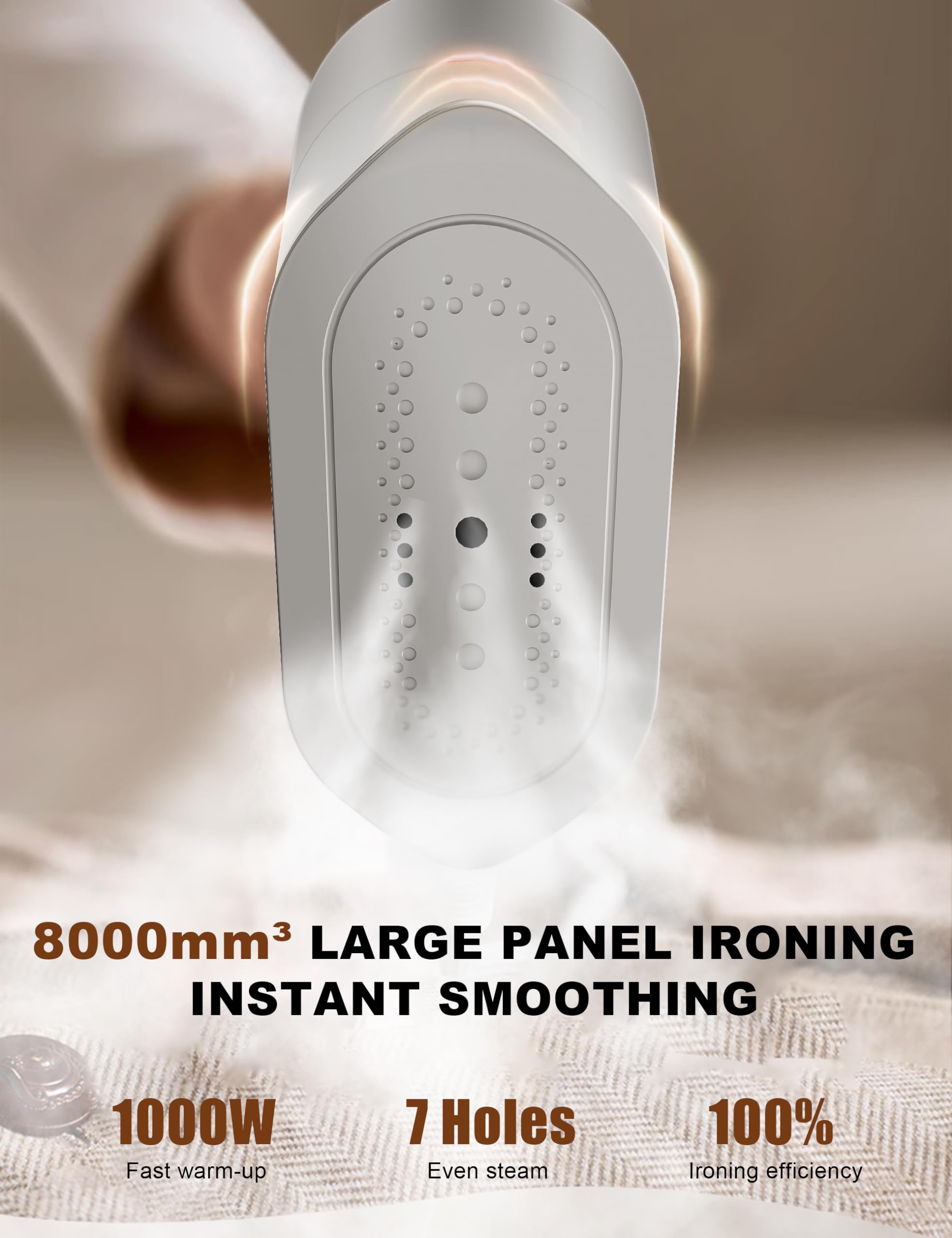 Kopbeau Steamer For Clothes,2-In-1 Clothes Steamer & Iron For Wrinkles Remover,Ntc Precision Ironing Protects Clothes,14 Min Of