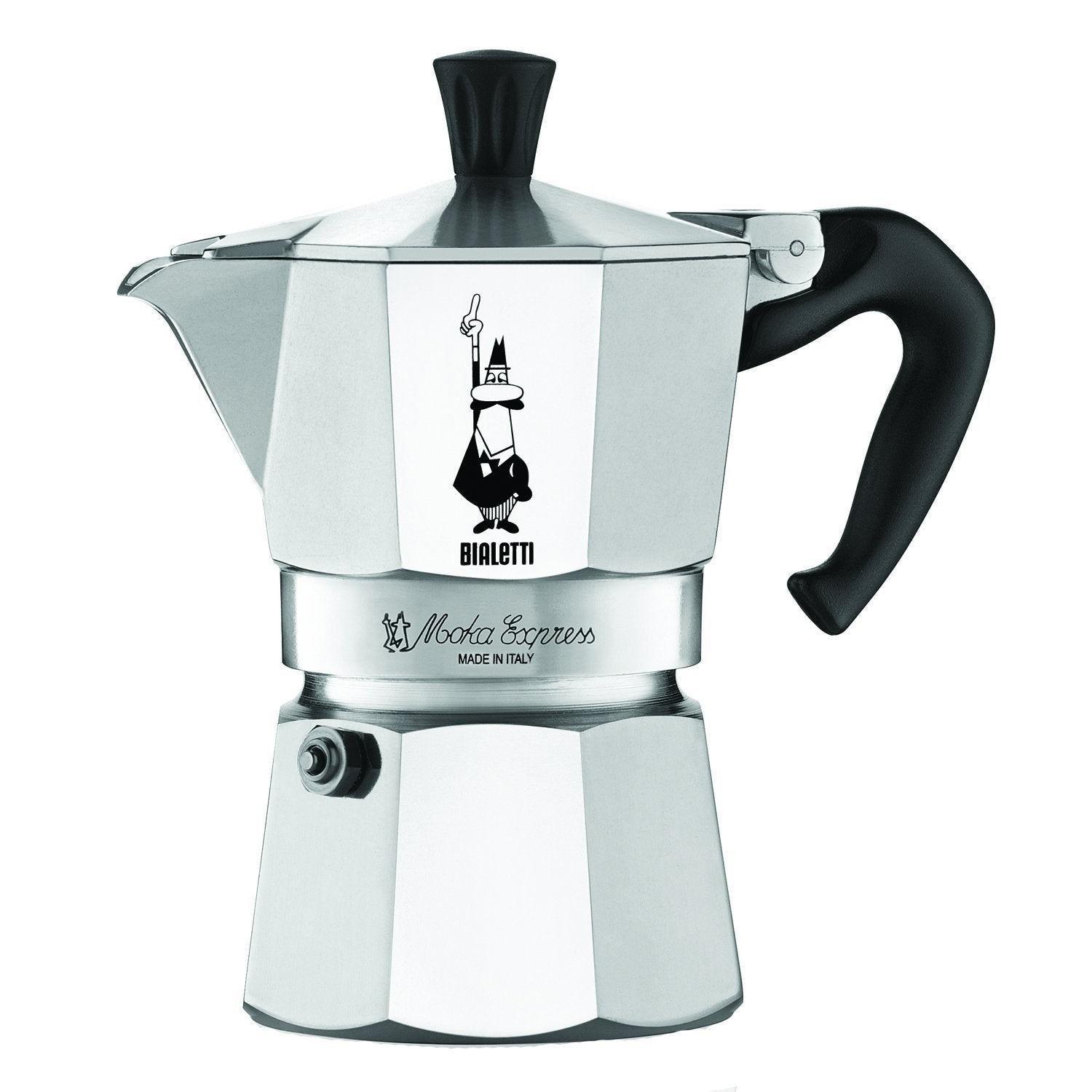 Bialetti - Moka Express: Iconic Stovetop Espresso Maker, Makes Real Italian Coffee, Moka Pot 3 Cups (4.3 Oz - 130 Ml), Aluminium