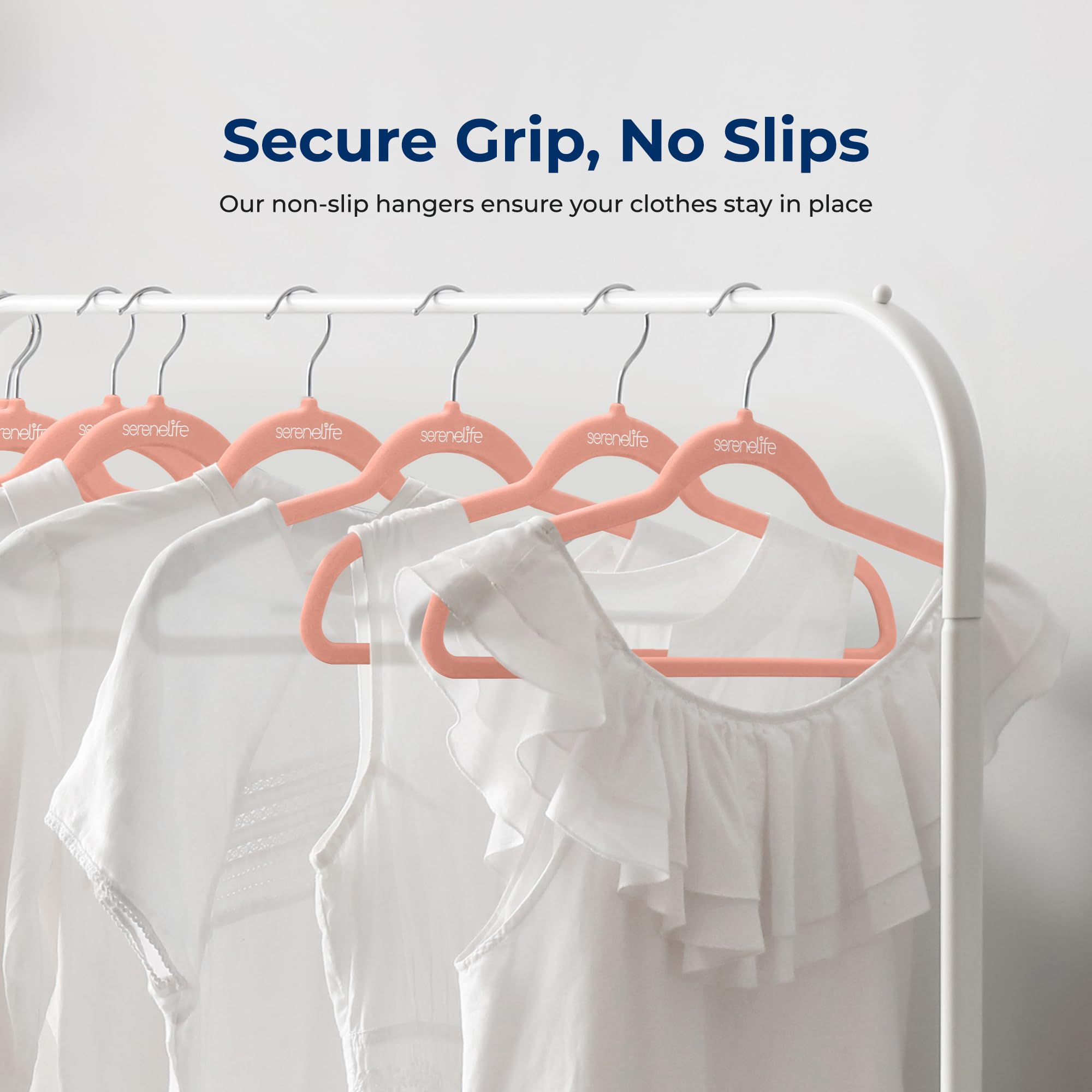 Serenelife Velvet Hangers 20 Pcs, Non Slip Heavy Duty Hanger Set With 360 Swivel Hook, Smooth Velvet Finish To Protect Fabric, L
