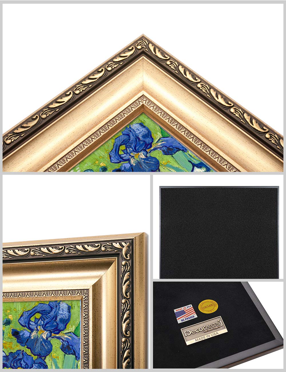 Decorarts - Irises In The Garden, Vincent Van Gogh Art Reproduction. Giclee Prints Match With Golden Framed For Wall Decor. Pict