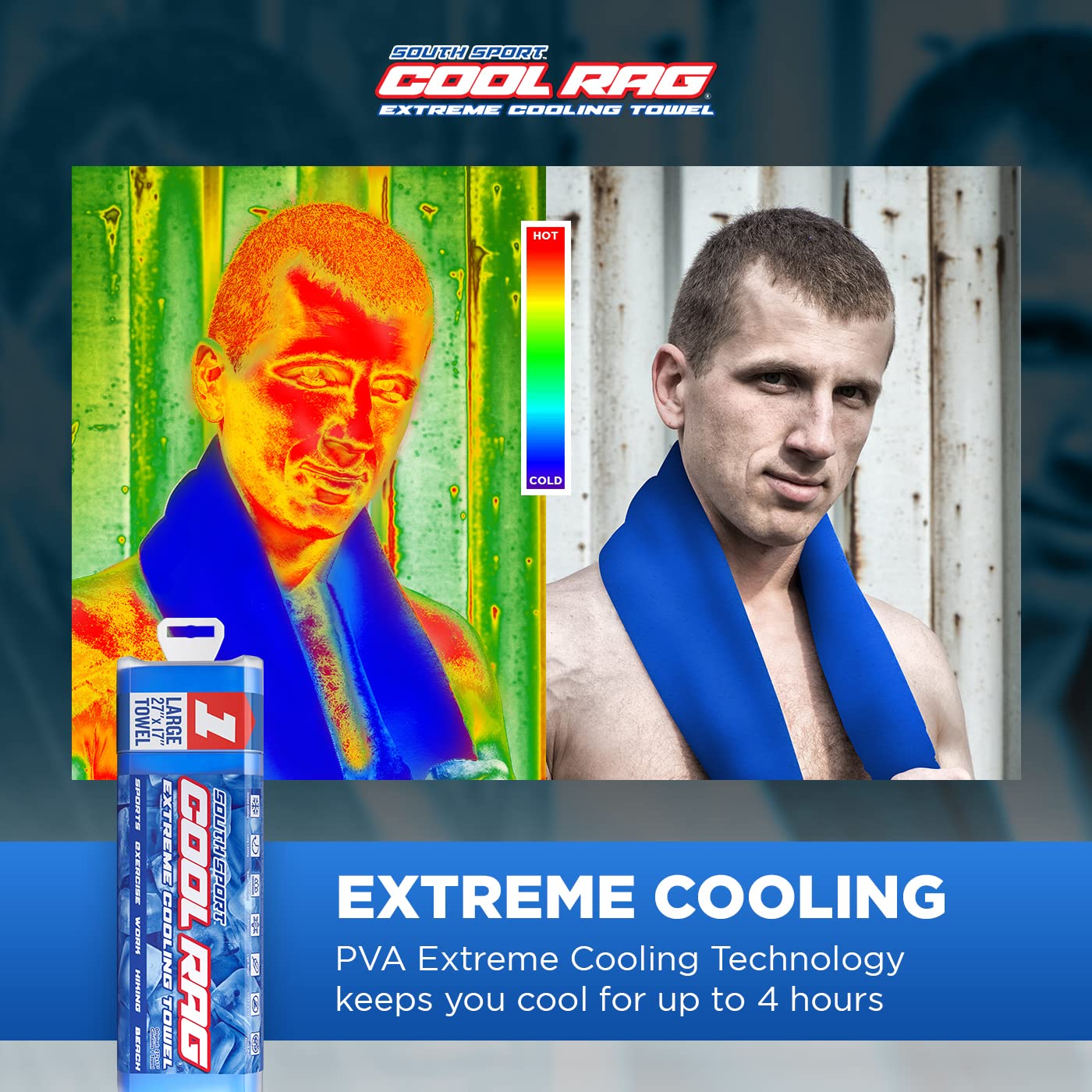 Cool RAG Extreme Cooling Towel for Heat Relief - PVA Cooling Towel for Workout  Gym  Running and for Other Outdoor Sports - Cooling Rag for Neck - Cool Towel for Quick Cooling