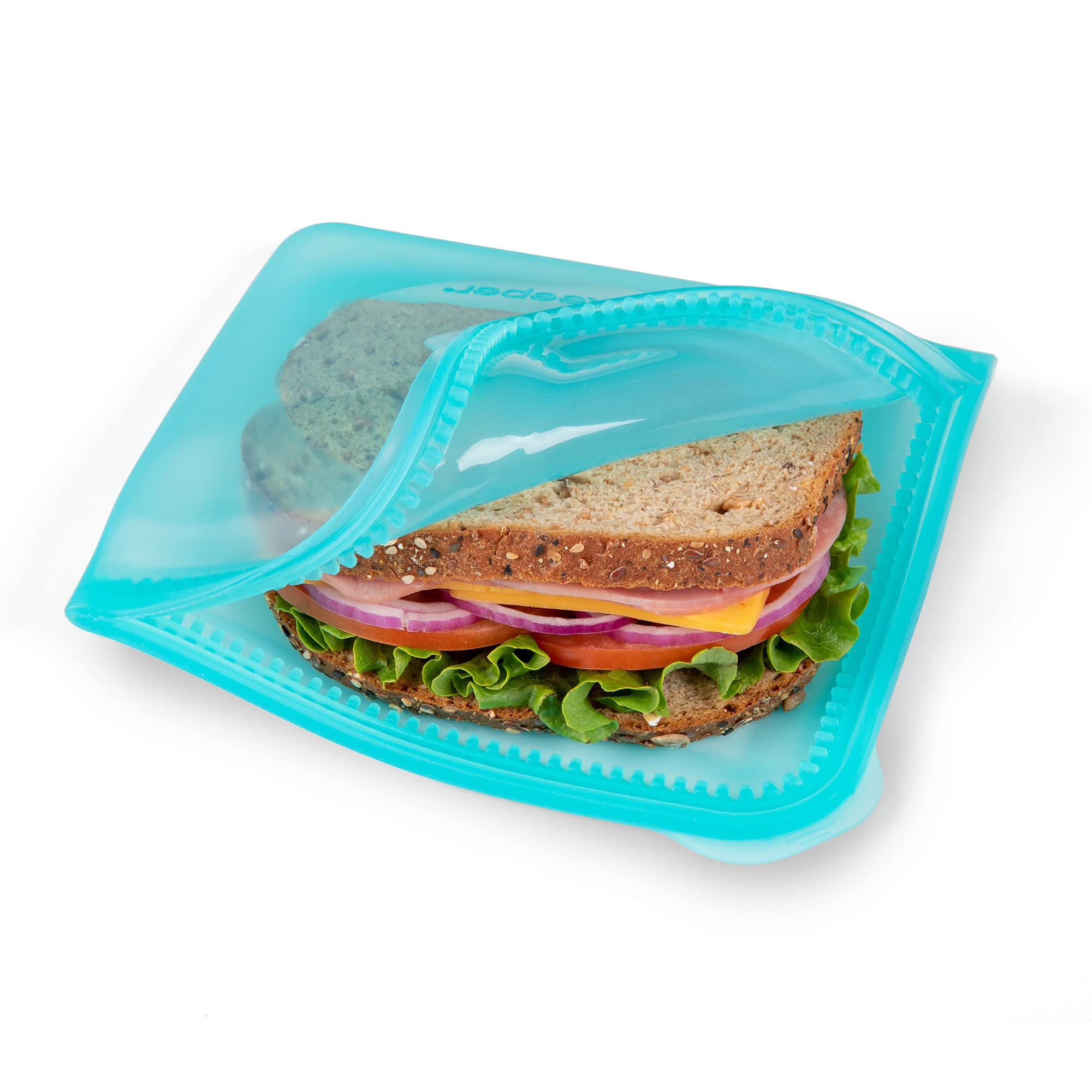 Prokeeper Dual-Zipper 100% Silicone Sandwich Bag, Teal