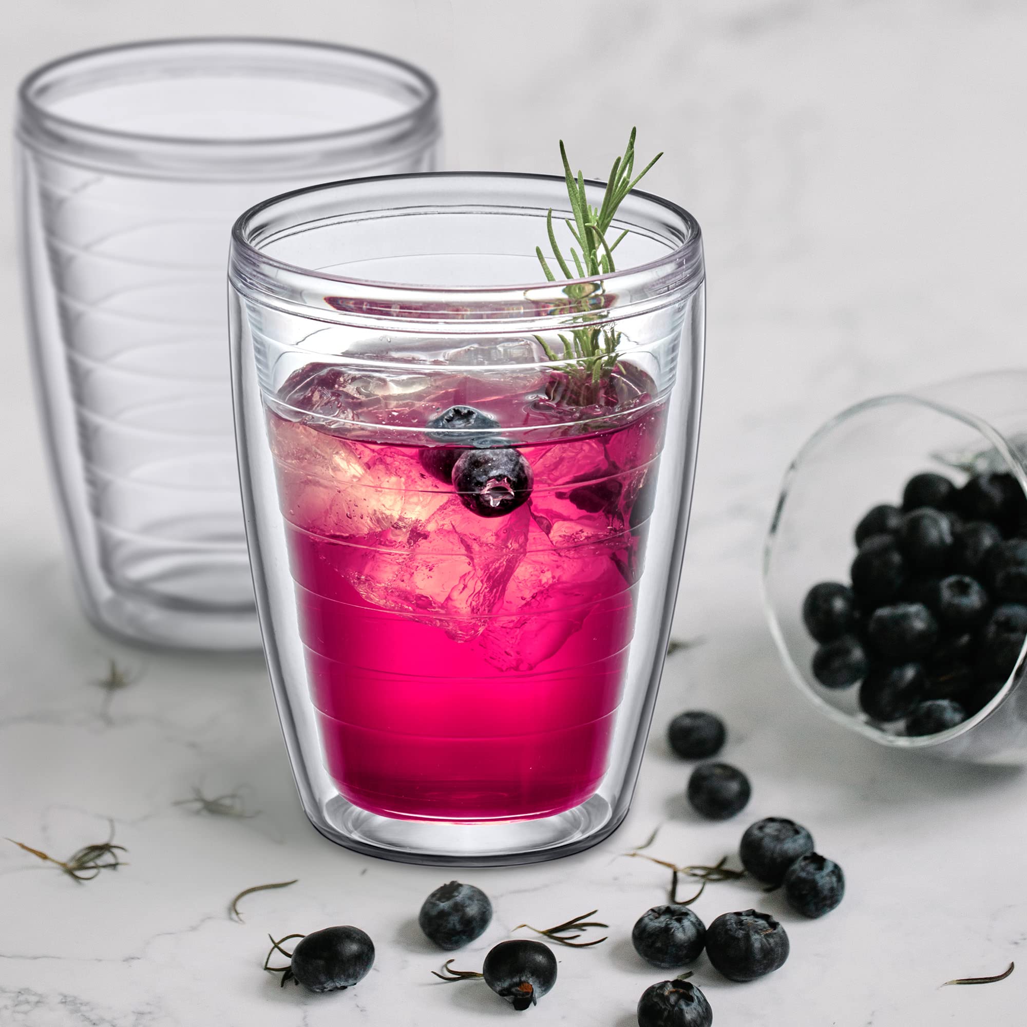 Amazing Abby - Alaska - 16-Ounce Insulated Plastic Tumblers (Set Of 4), Double-Wall Plastic Drinking Glasses, All-Clear Reusable