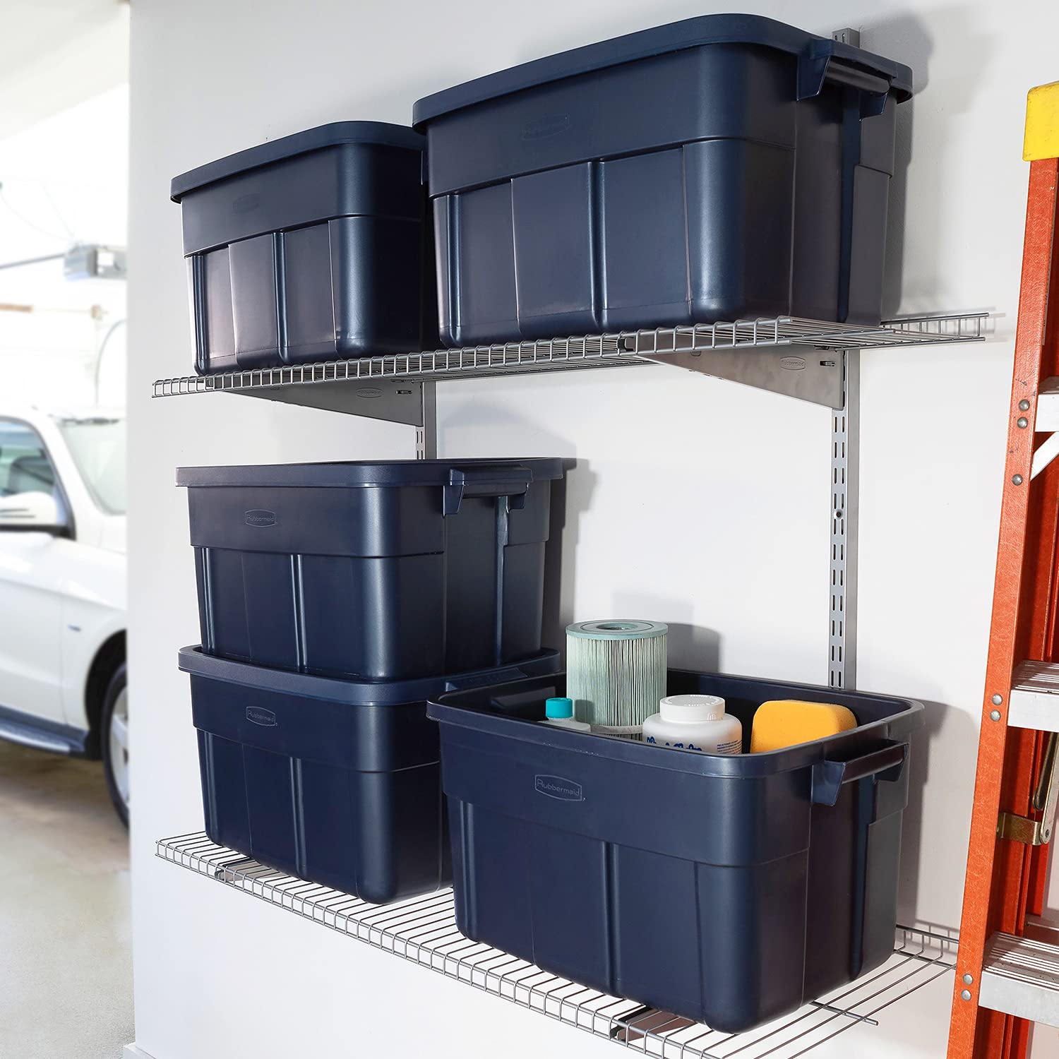 Rubbermaid Roughneck? Storage Totes 14 Gal, Durable Stackable Storage Containers, Great For Dry Food Storage, Clothing, Camping