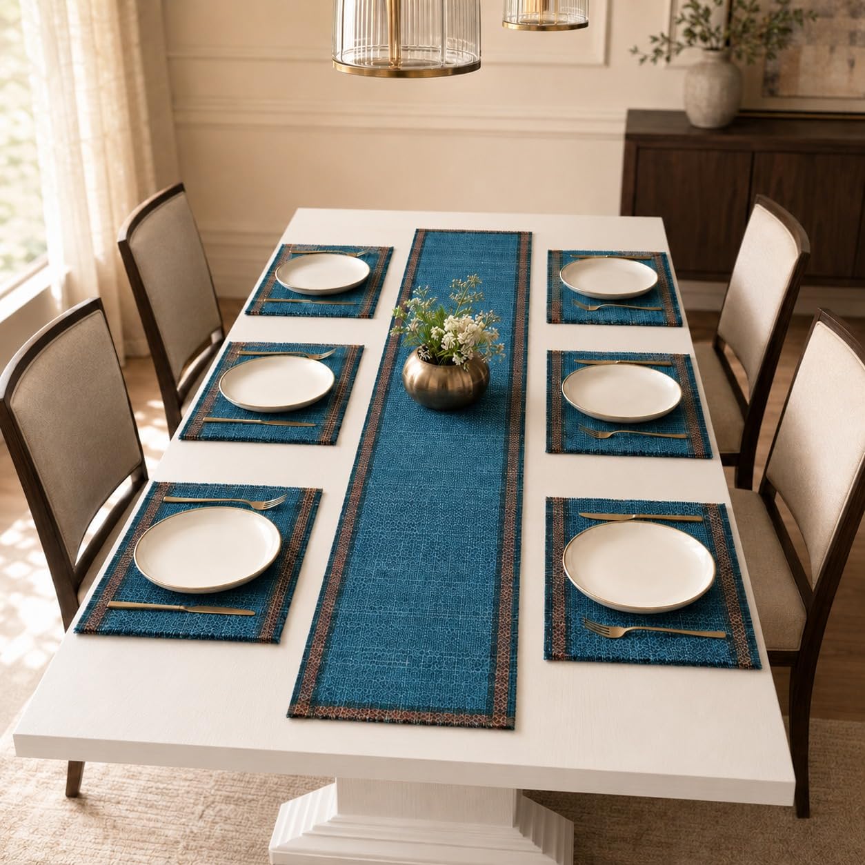 Echoes of Nature Elegant Decorative Table Runner for Home, Kitchen & Dining Table | Stylish Table Linen for Everyday Use & Speci
