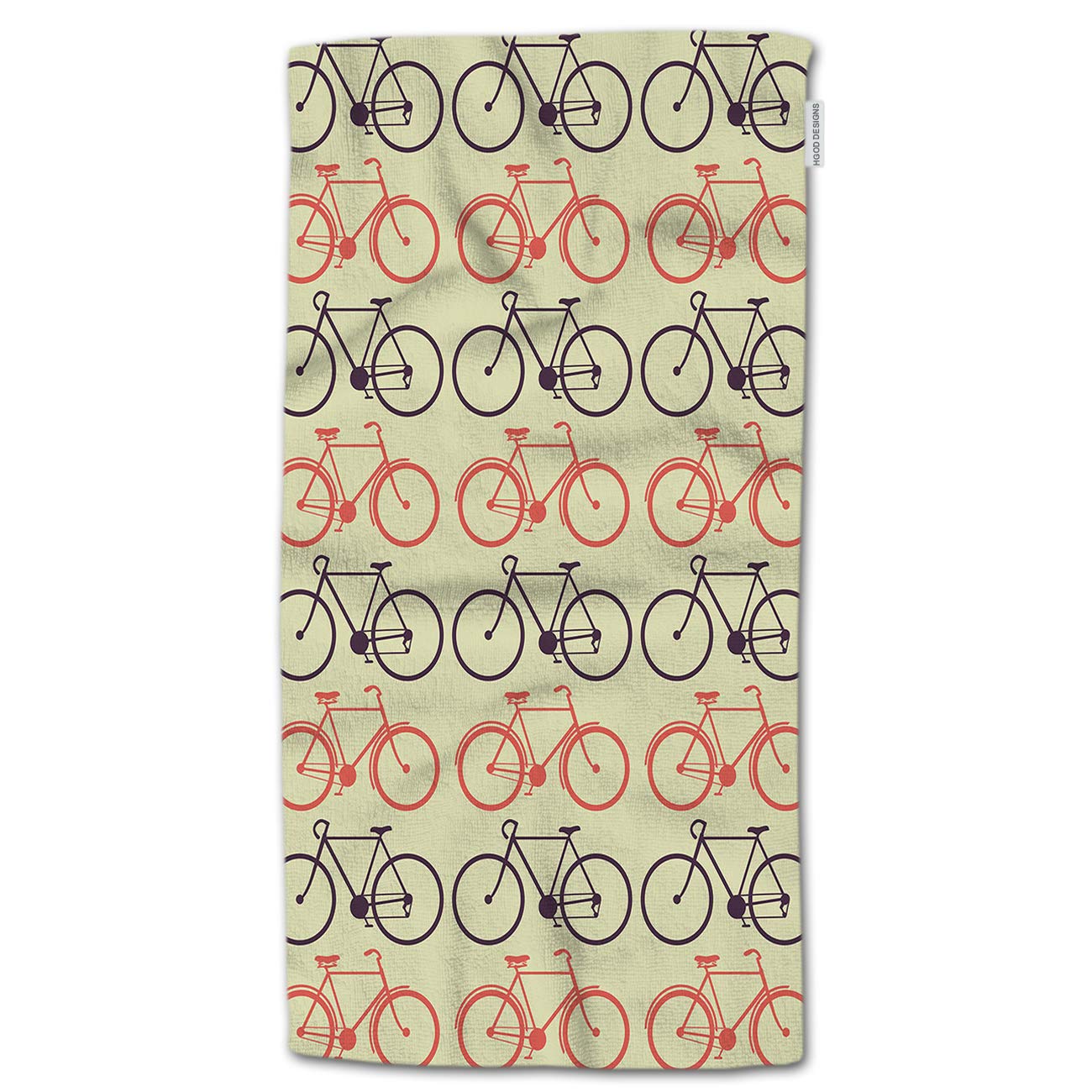 Hgod Designs Bicycle Hand Towels,Vintage Bikes Wheel Gear City Vehicle Pattern 100% Cotton Soft Bath Hand Towels For Bathroom Ki