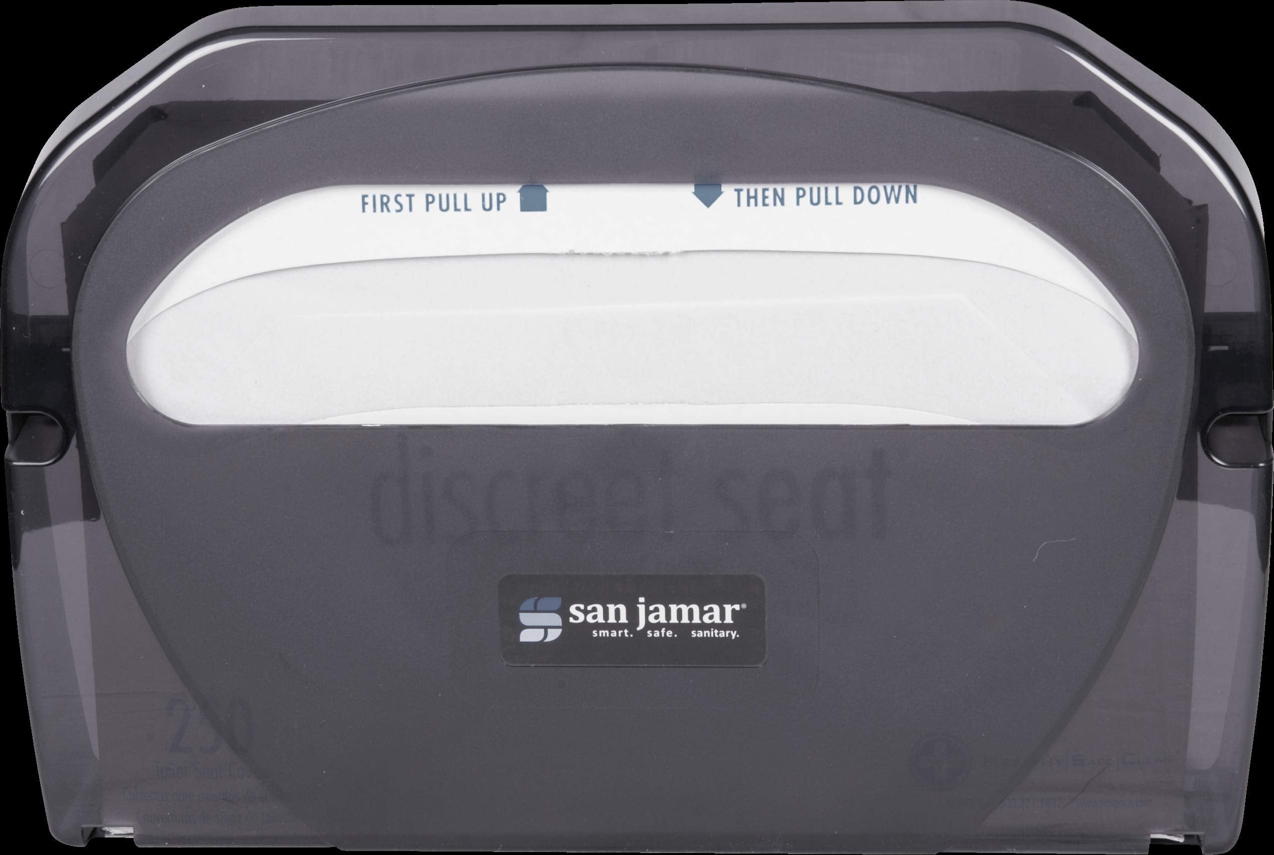 San Jamar Ts510Tbk Toilet Seat Cover Dispenser, Black Pearl