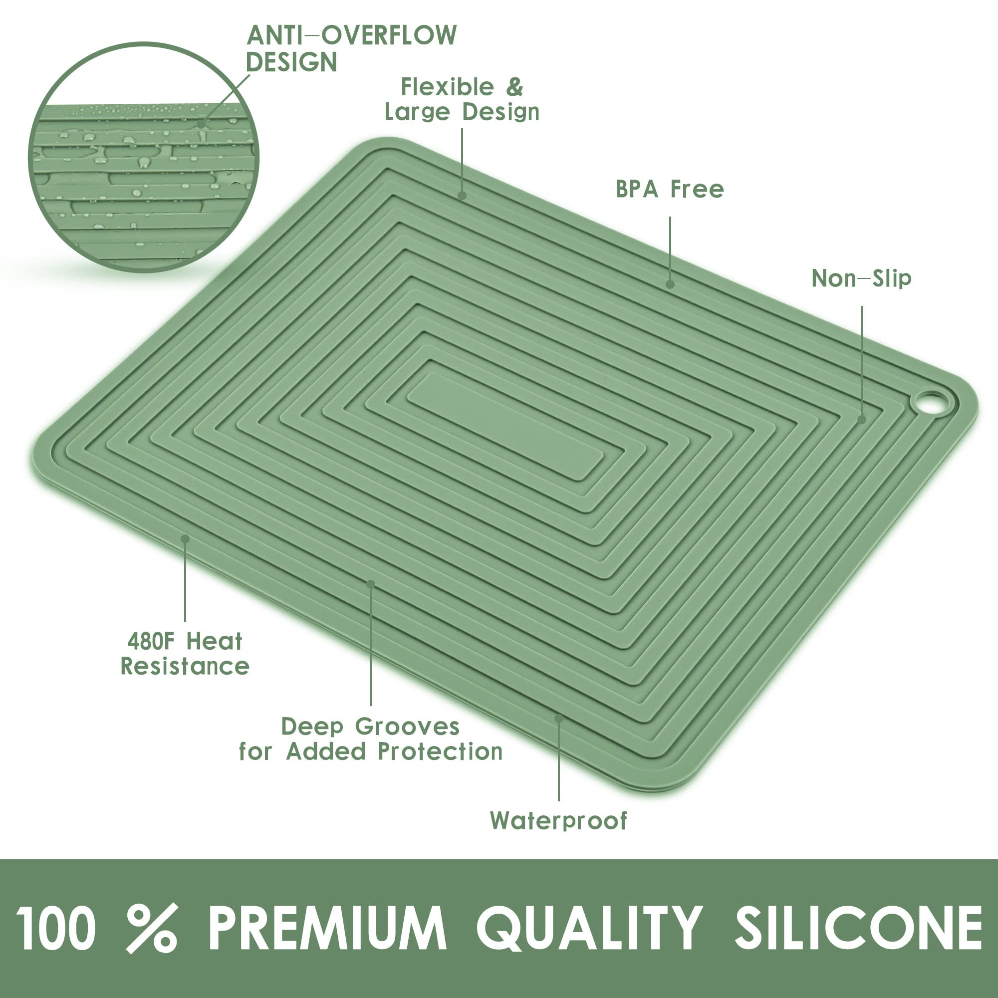 Nstezrne Silicone Trivets For Hot Dishes, Trivet Mat Hot Pads For Kitchen, Trivets For Hot Pots And Pans, Silicone Pot Holders,