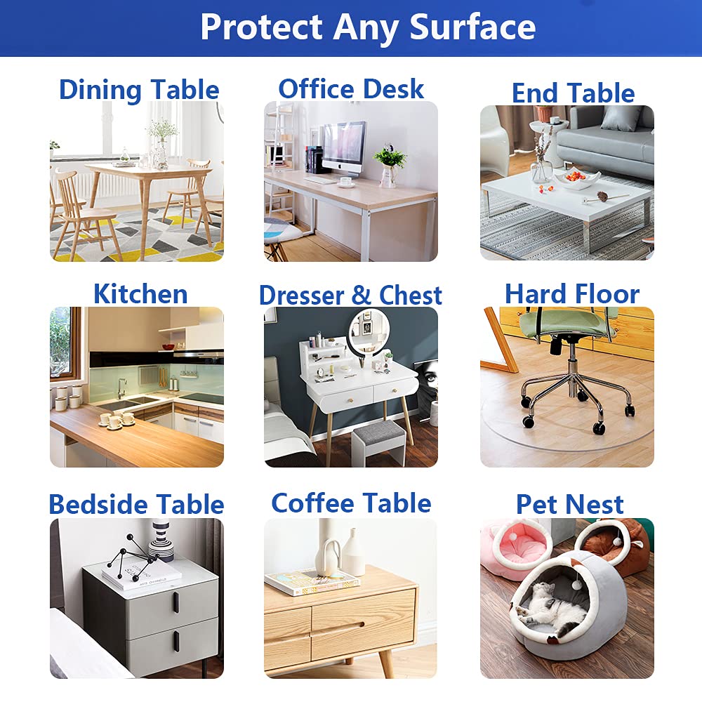 16X48 Inch Clear Eco Plastic Office Desk Blotter Keyboard Pad Computer Mat Table Protector Tablecloth Wooden Furniture Coffee Gl