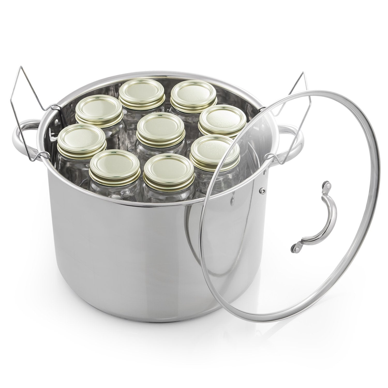 Mcsunley Stainless Steel Prep N Cook Water Bath Canner, 21.5 Quart, Silver (620)