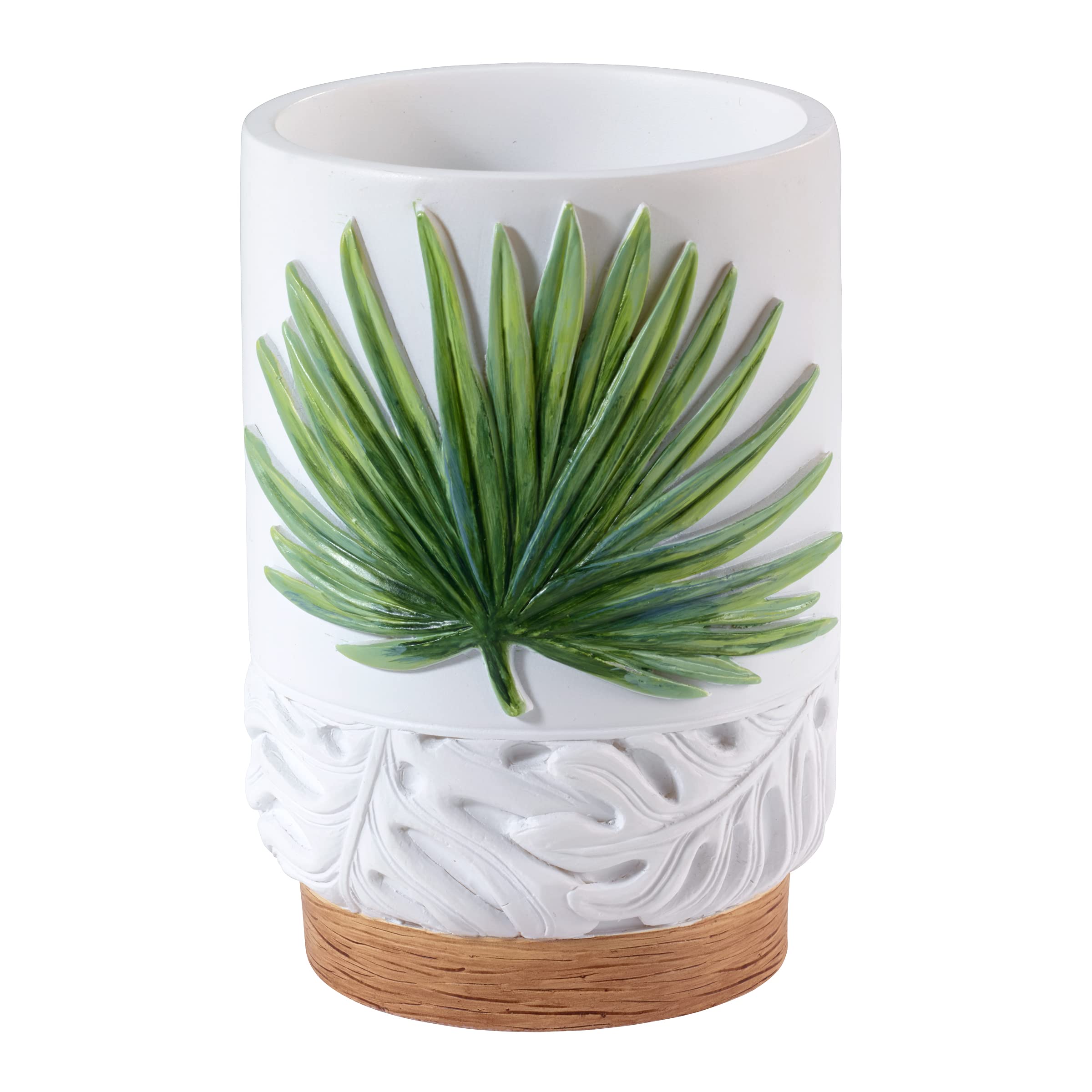 Avanti Linens - Tumbler, Countertop Organizer, Tropical Inspired Home Decor (Viva Palm Collection)