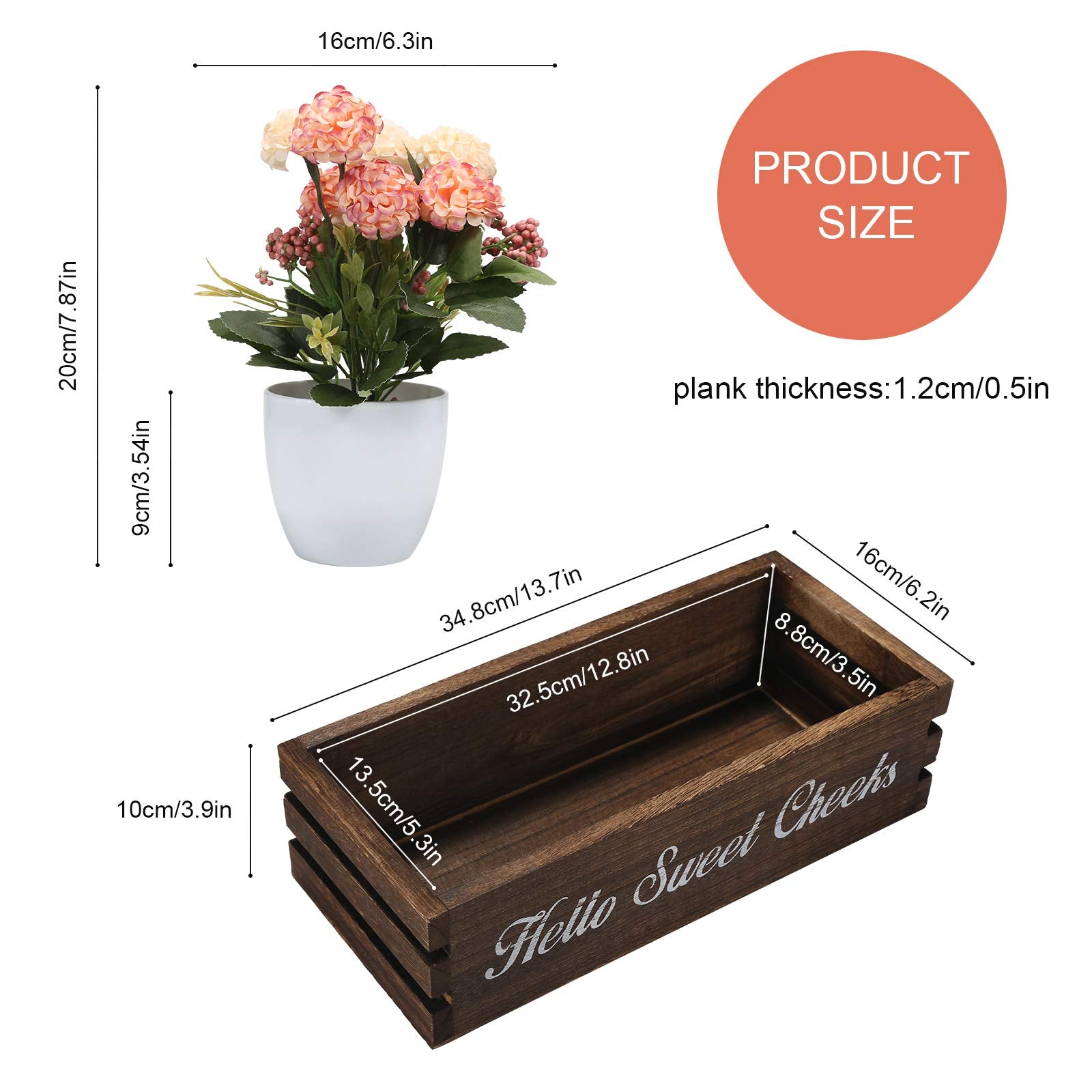 Hello Sweet Cheeks Bathroom Decor Box, Voowo Nice Butt Bathroom Decor Box, Funny Toilet Paper Holder Wooden Toilet Paper Box For