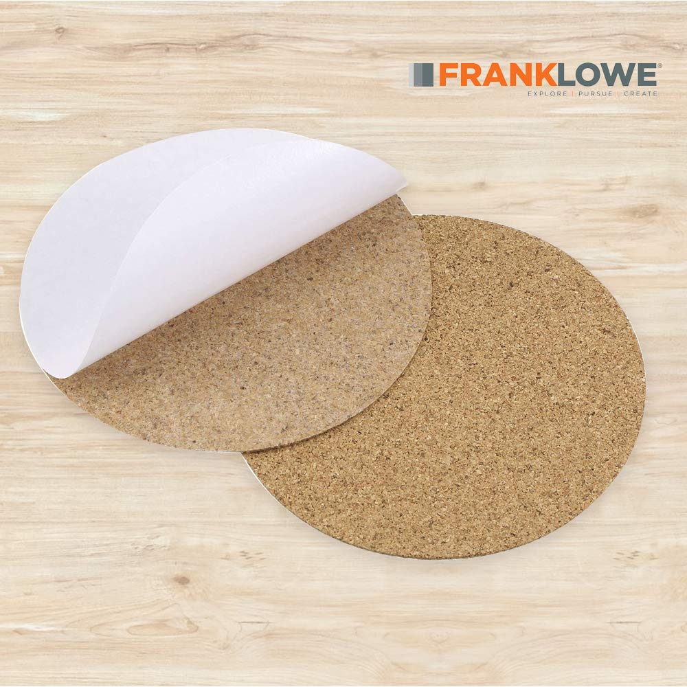 Adhesive Backed Cork W/Radius Corners For Coasters, Trivets And Art Projects - 1/16    Thick X 4'' Diameter (100 Pc)