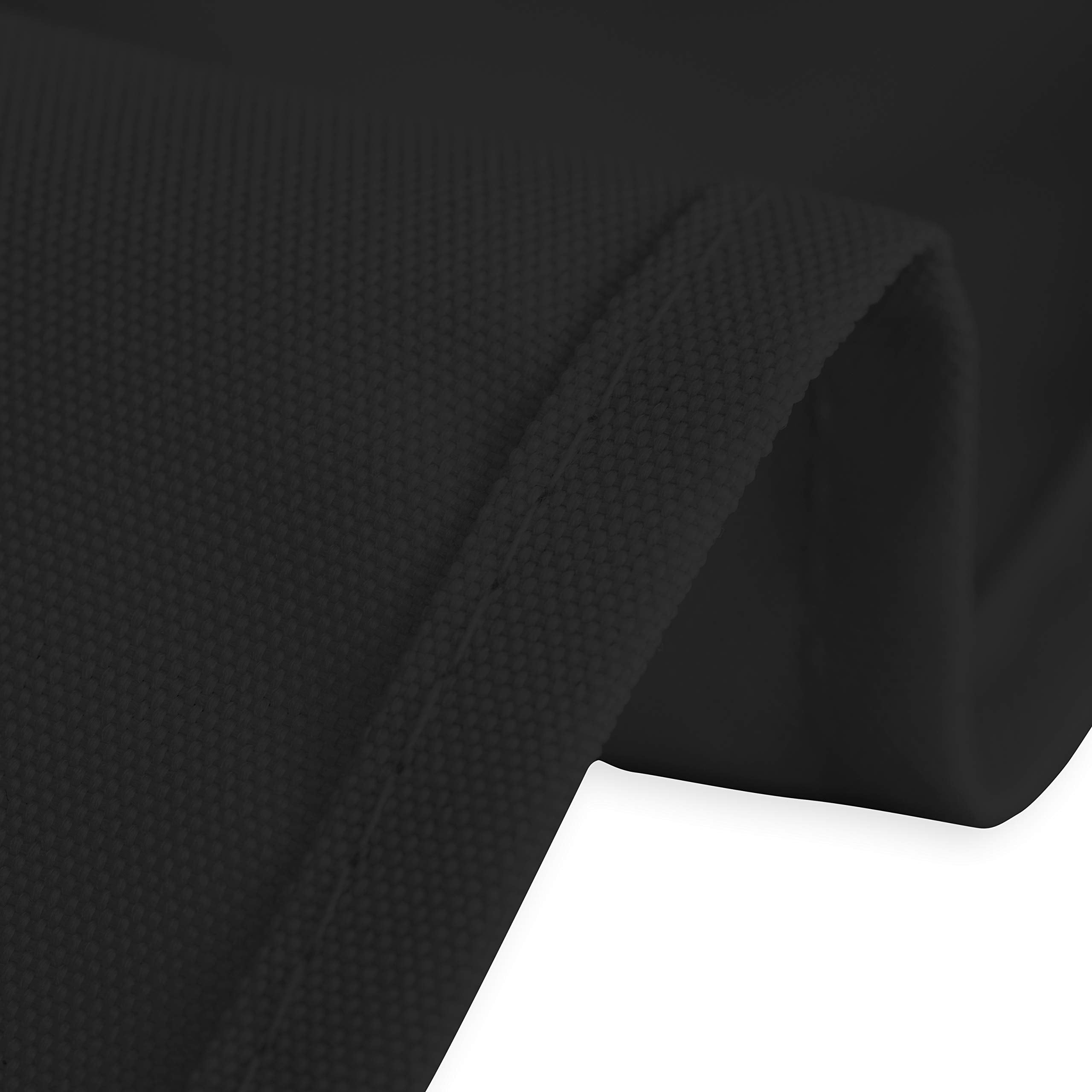 Ltc Linens 10 Pack Black Rectangular Tablecloths 60 X 102 Inches For 6 Feet Rectangle Banquet Tables With Half-Drop - Stain And