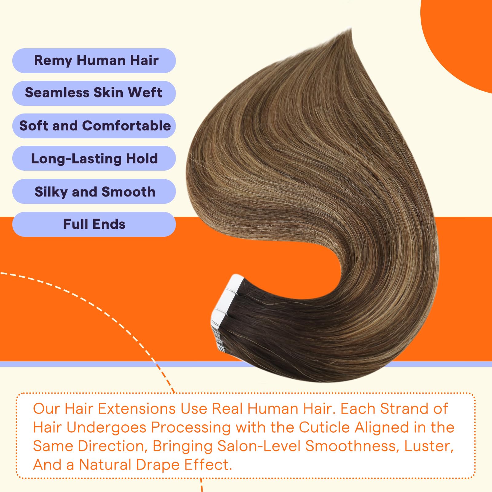 Full Shine Tape In Real Hair Extentions 20 Inch Remy Hair Extensions Balayage Ombre Hair Extensions Color 2 Fading To 3 And 27 H