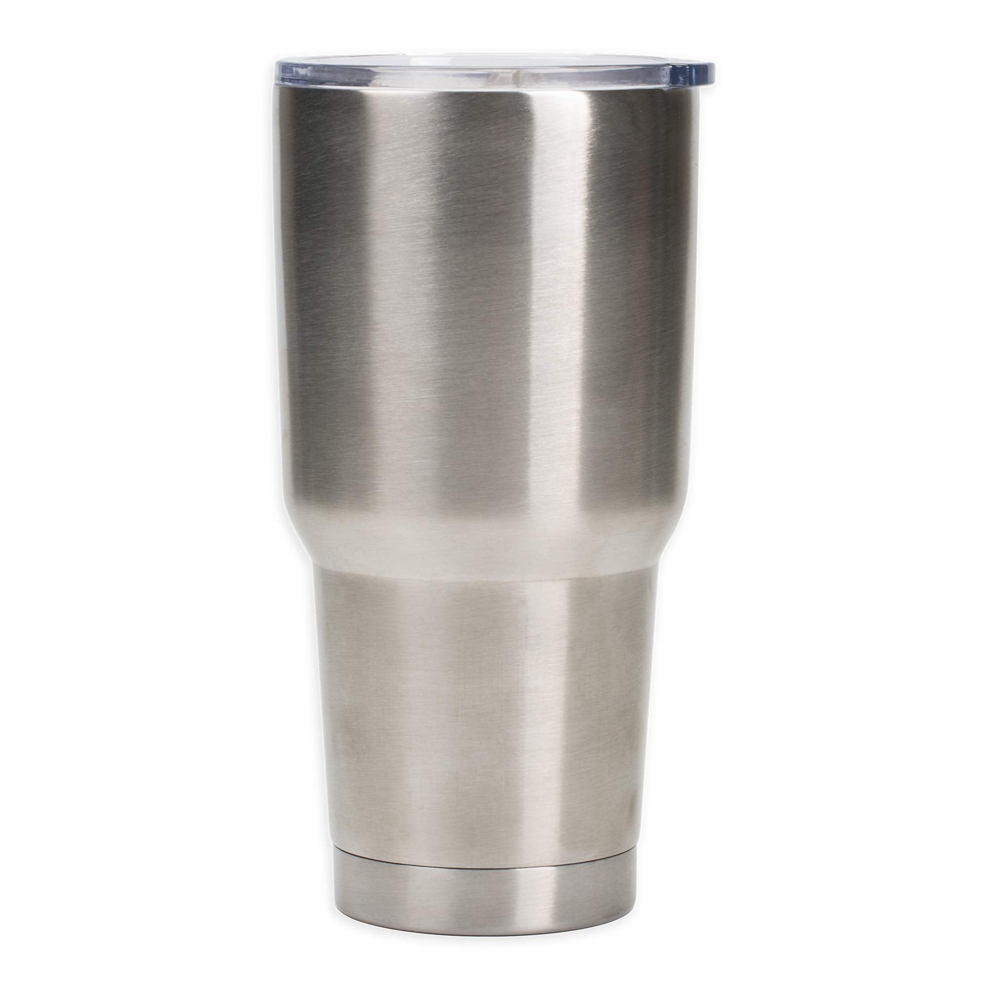 Elanze Designs Don'T Hate Me I'M Beardful Silver Tone 30 Ounces Stainless Steel Travel Tumbler