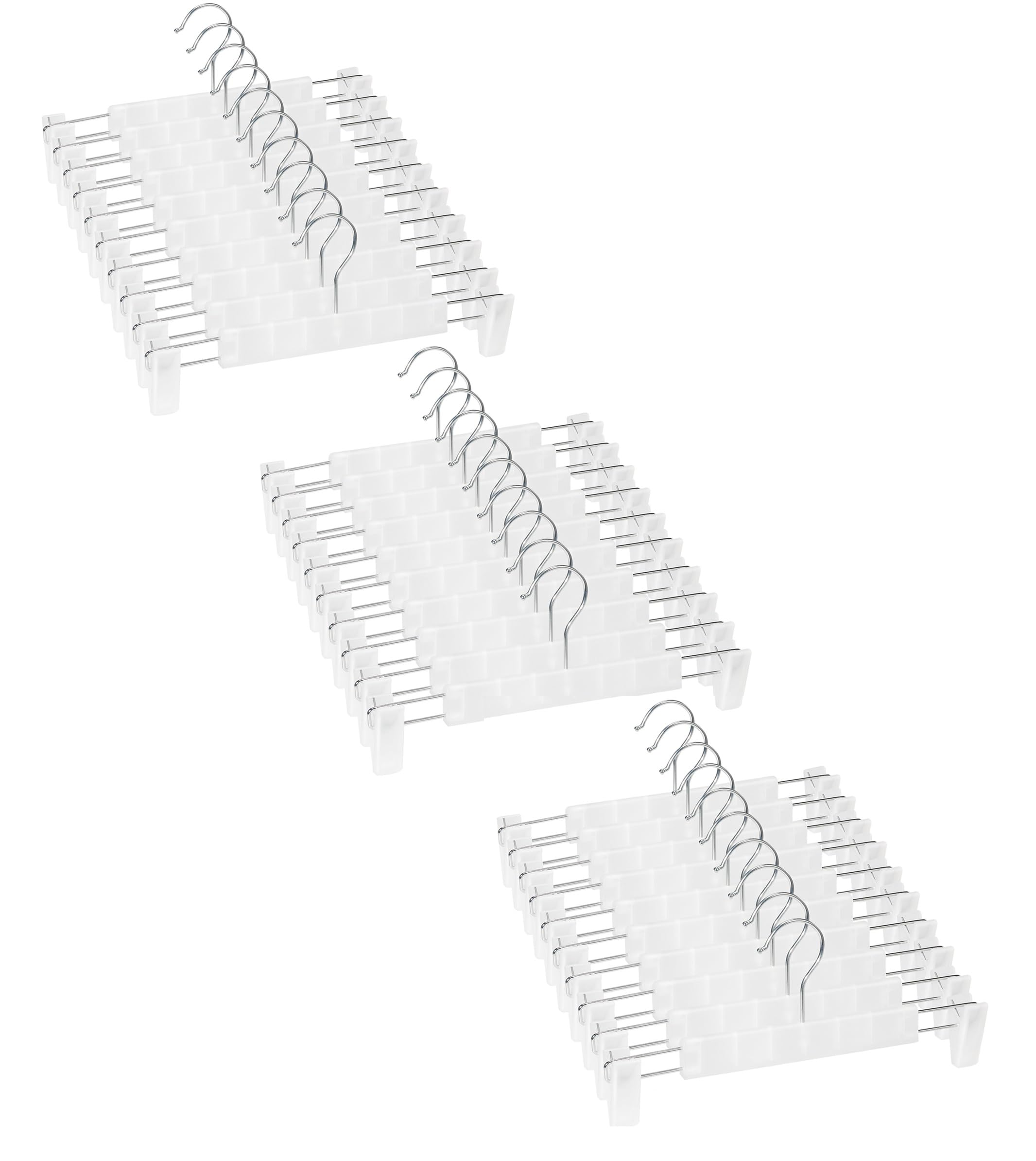 Lamitocs Skirt Hangers, Pants Hangers With Clips,360  Swivel Hooks Space Saving Hangers For Pants, Skirts, Clothes, Jeans (30 Pa