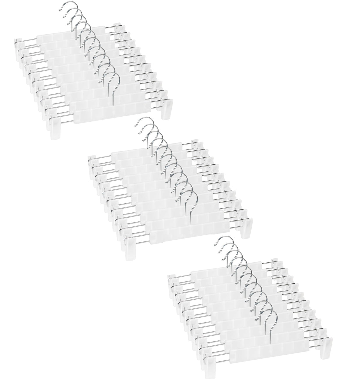 Lamitocs Skirt Hangers, Pants Hangers With Clips,360  Swivel Hooks Space Saving Hangers For Pants, Skirts, Clothes, Jeans (30 Pa