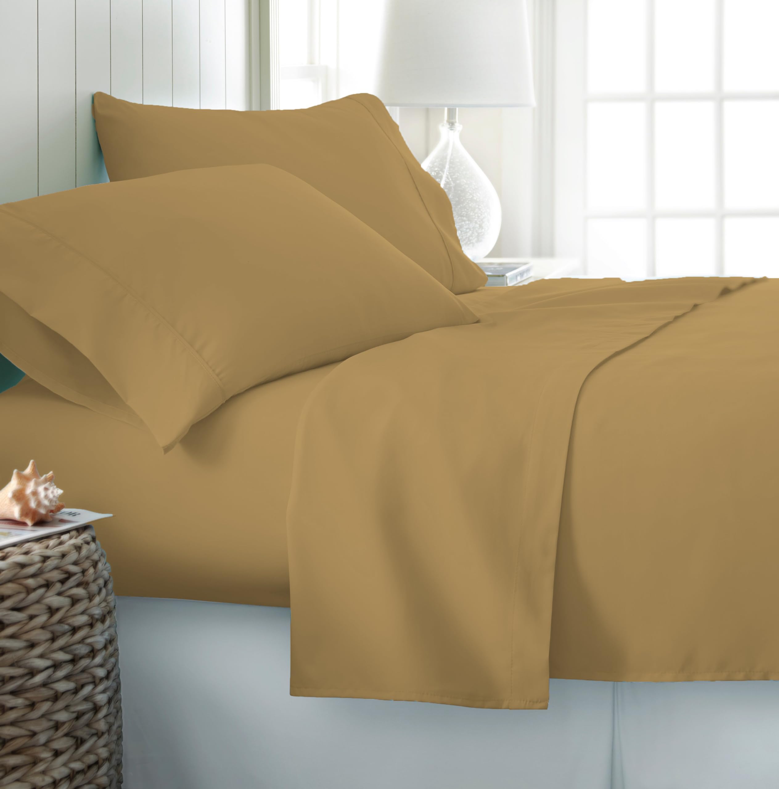 Knight Kavalier Egyptian Cotton 400 Tc Bed Sheet Set | 1 Single Size Flat (102108) & 2 Envelope Closure Pillowcase (1828), T