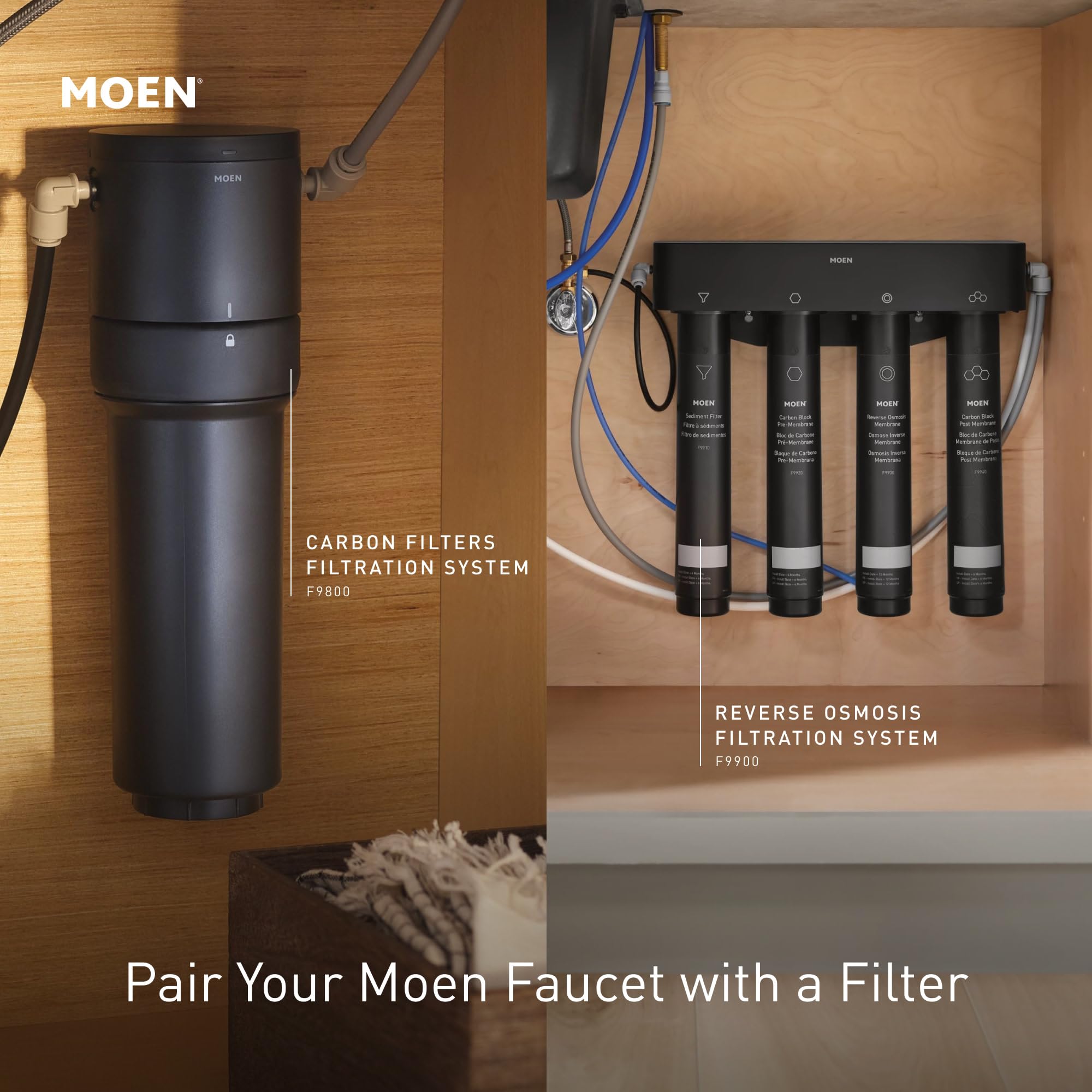 Moen F5923 Align 3-In-1 Water Filtration Pre-Rinse Spring Kitchen Pull Down Faucet, Chrome