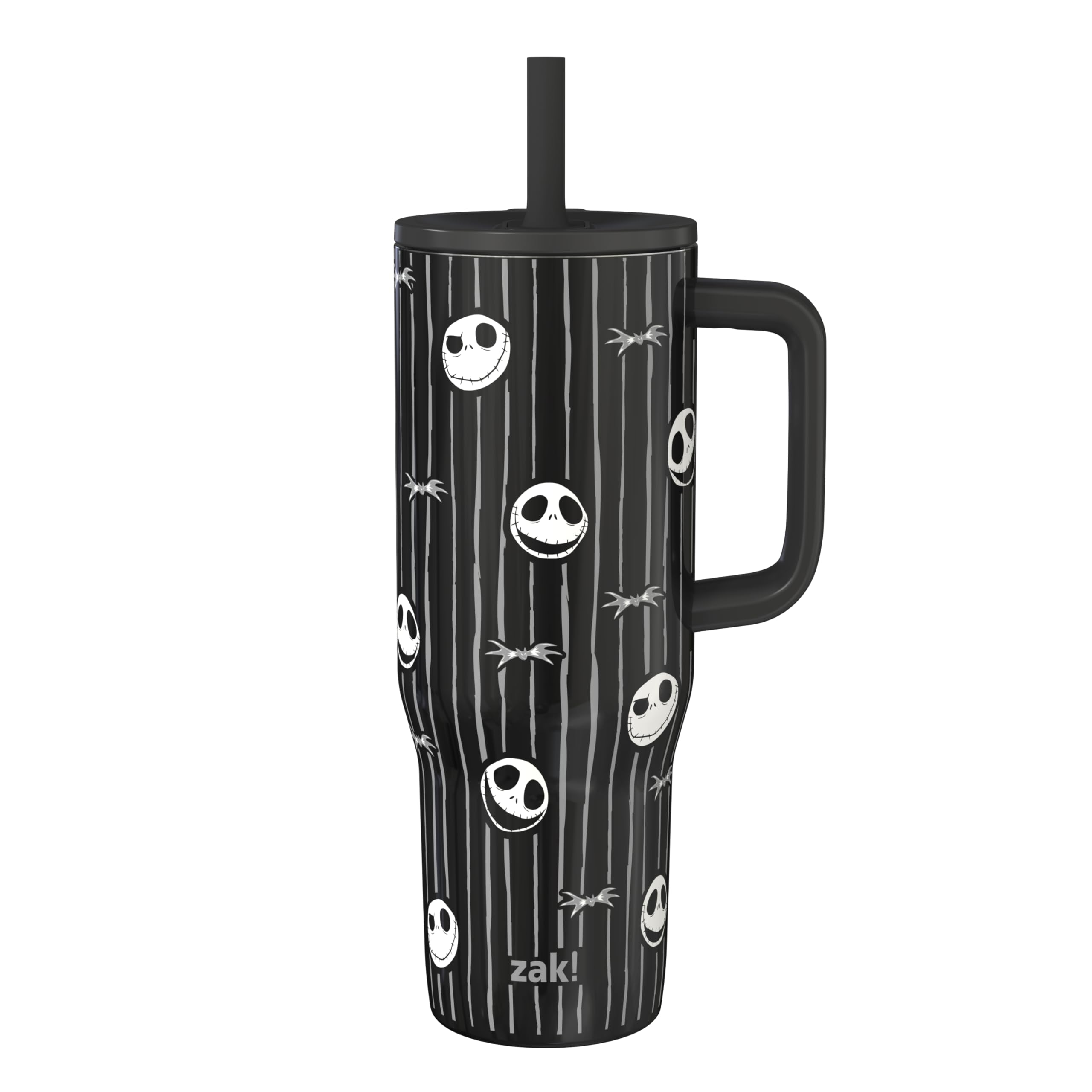 Zak Designs Disney Tim Burtons The Nightmare Before Christmas Sutton Travel Tumbler for On the Go, 30oz Stainless Steel with Va