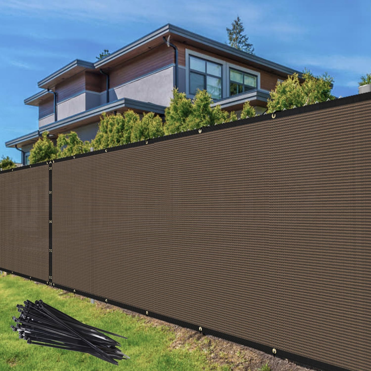 Tang Sunshades Depot Privacy Fence Screen Brown 6 X 88 Heavy Duty Commercial Windscreen Residential Fence Netting Fence Cover 15