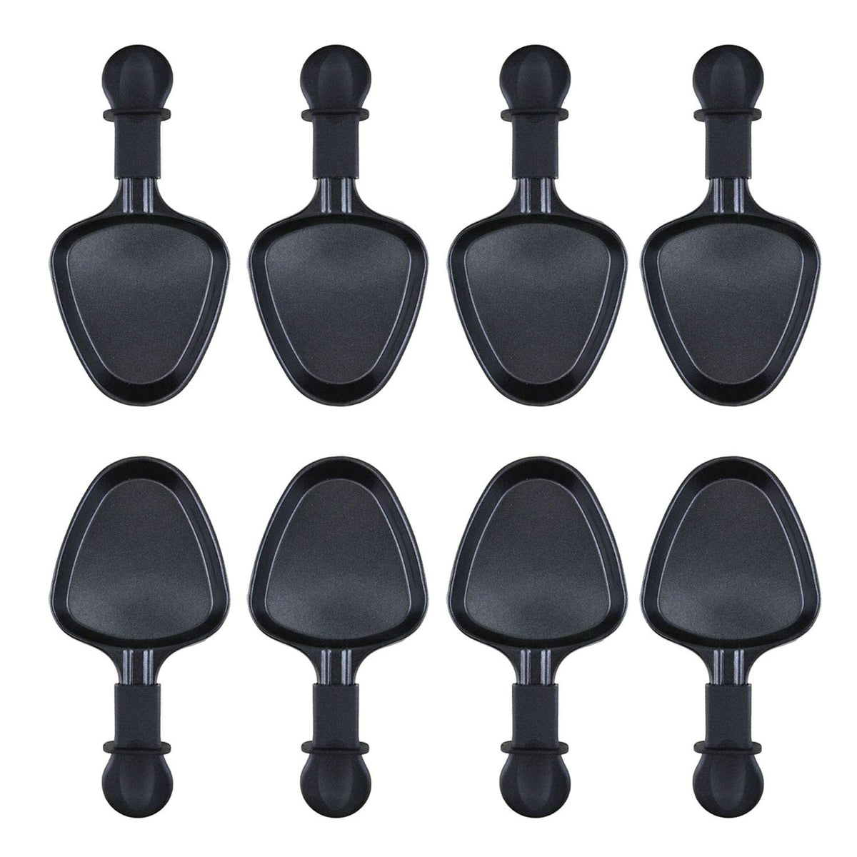 Honne 8Pcs/Set Triangle Shape Non-Stick Coating Mini Iron Raclette Grill Pan Cheese Pan Replacement/Additional Raclette Dishes M