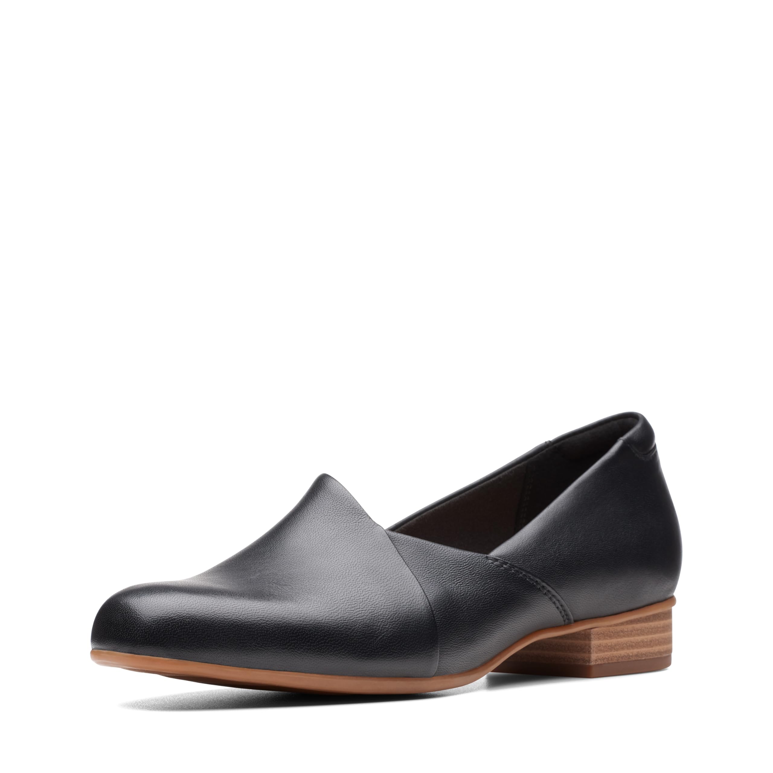 Clarks Womens Juliet Palm Loafer, Black Leather, 10 Narrow Us