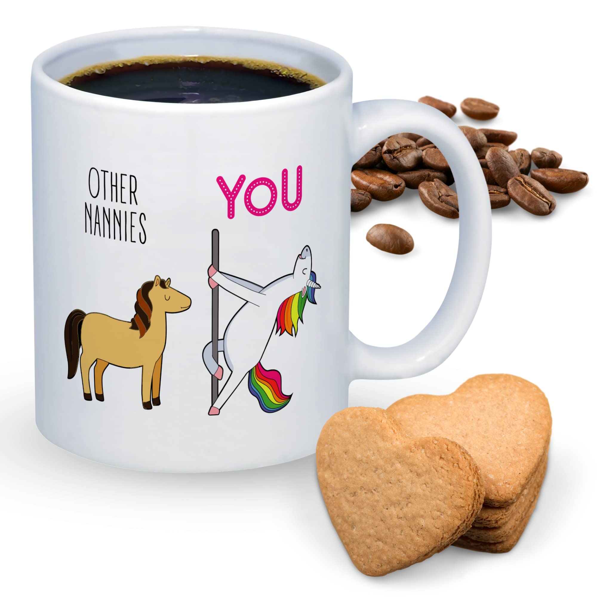 Funny Nanny Gift, Best Nanny Mug, Nanny Grandma Birthday Gifts From Grandchildren, Nanny Gifts From Kids, Mother 'S Day Mugs, Be