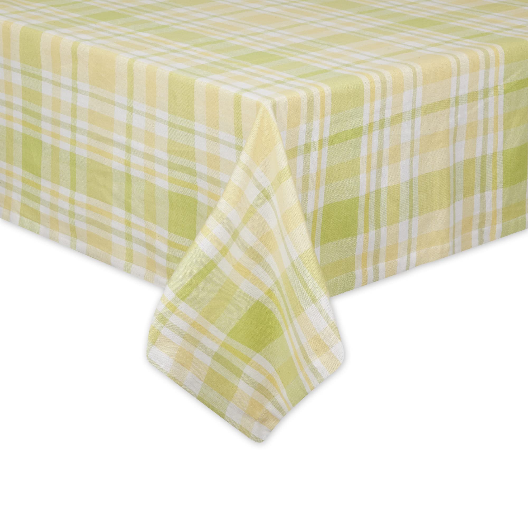 LEMON BLISS PLAID TABLECLOTH 52x52