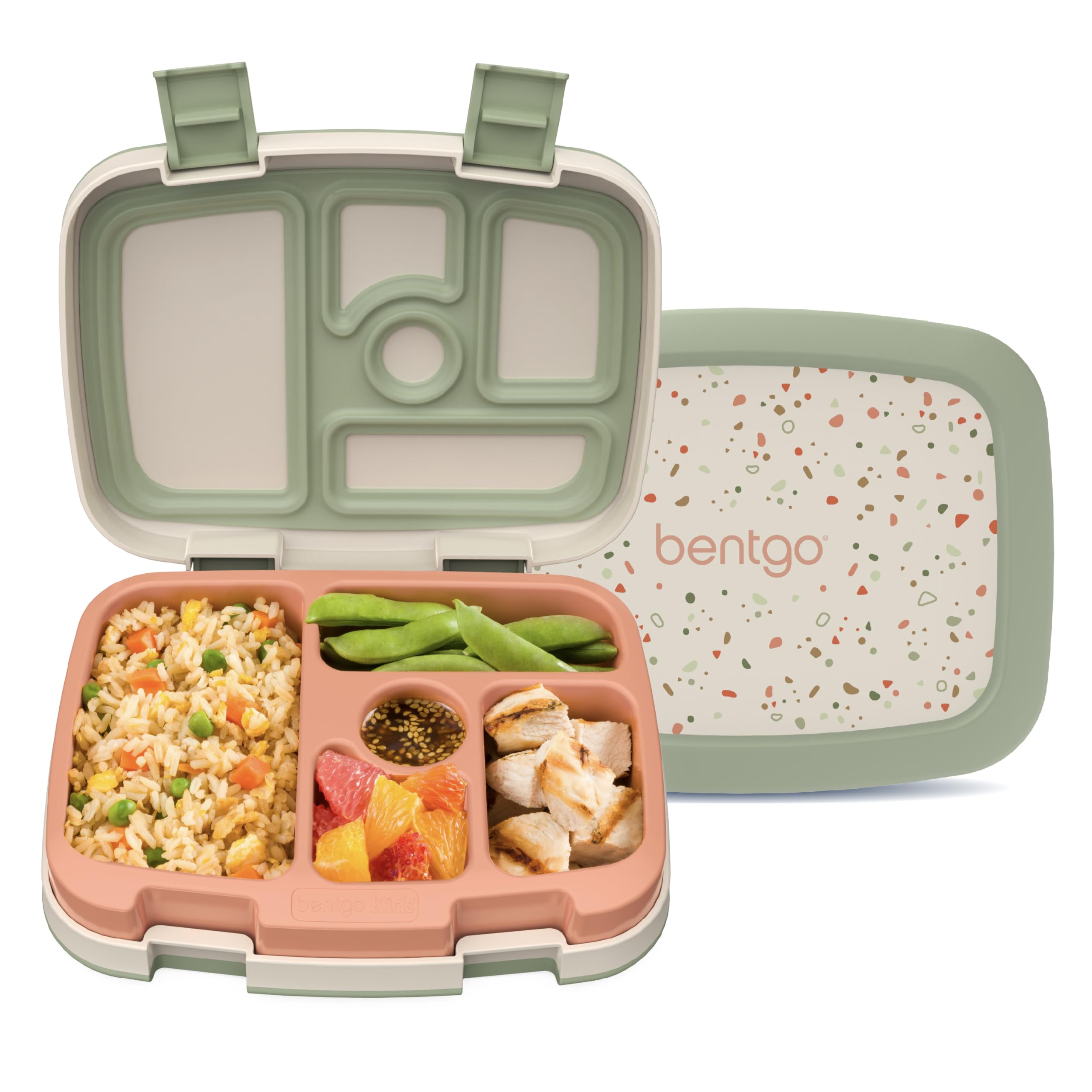 Bentgo Kids 5Compartment LeakProof BentoStyle Lunch Box (Whimsy & Wonder Collection)  Ideal for Ages 37, DropProof & Durab