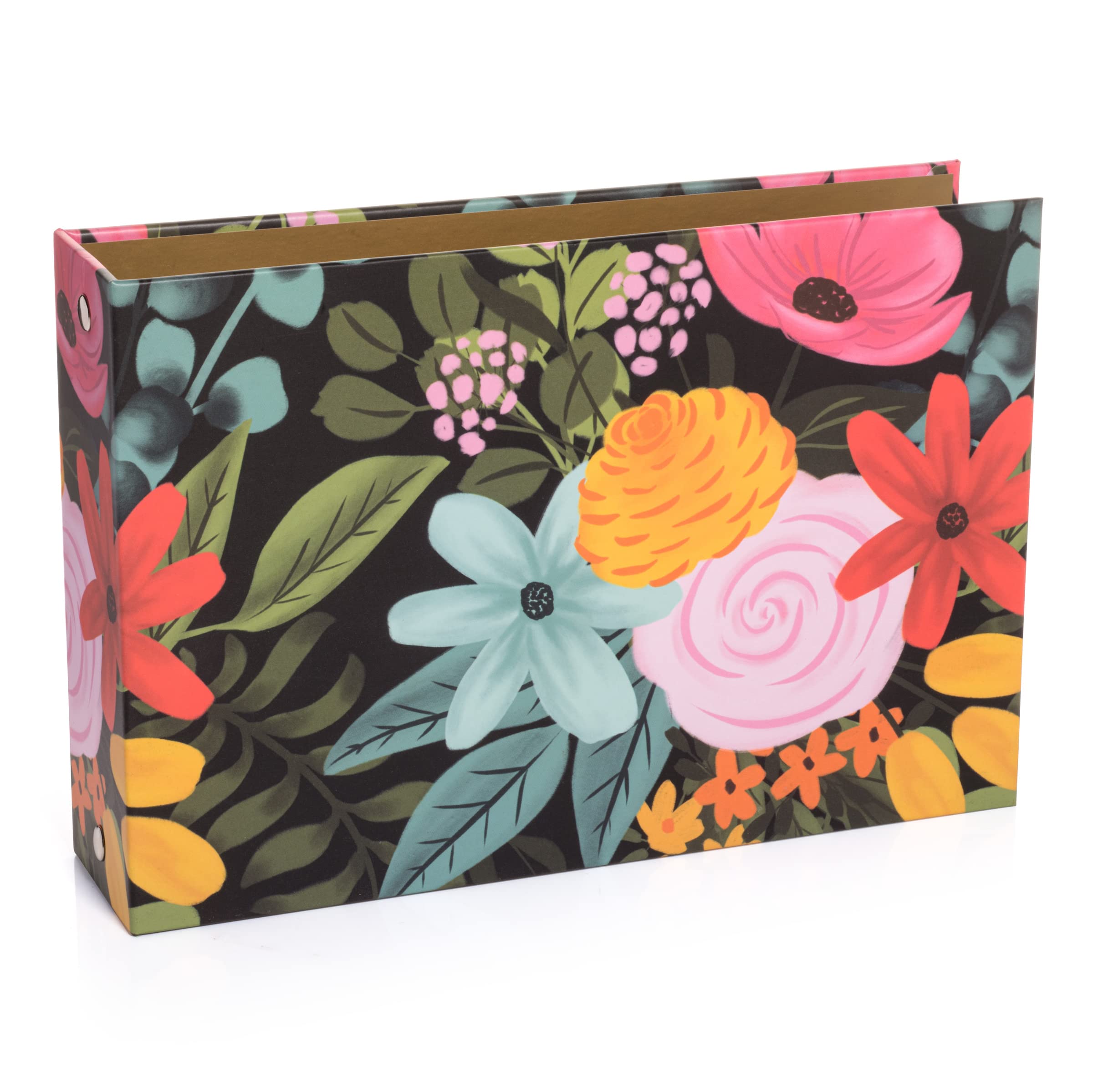 Jot & Mark Recipe Organizer Mini Binder Set 8.5'' X 5.75'' (Onyx Blossoms)