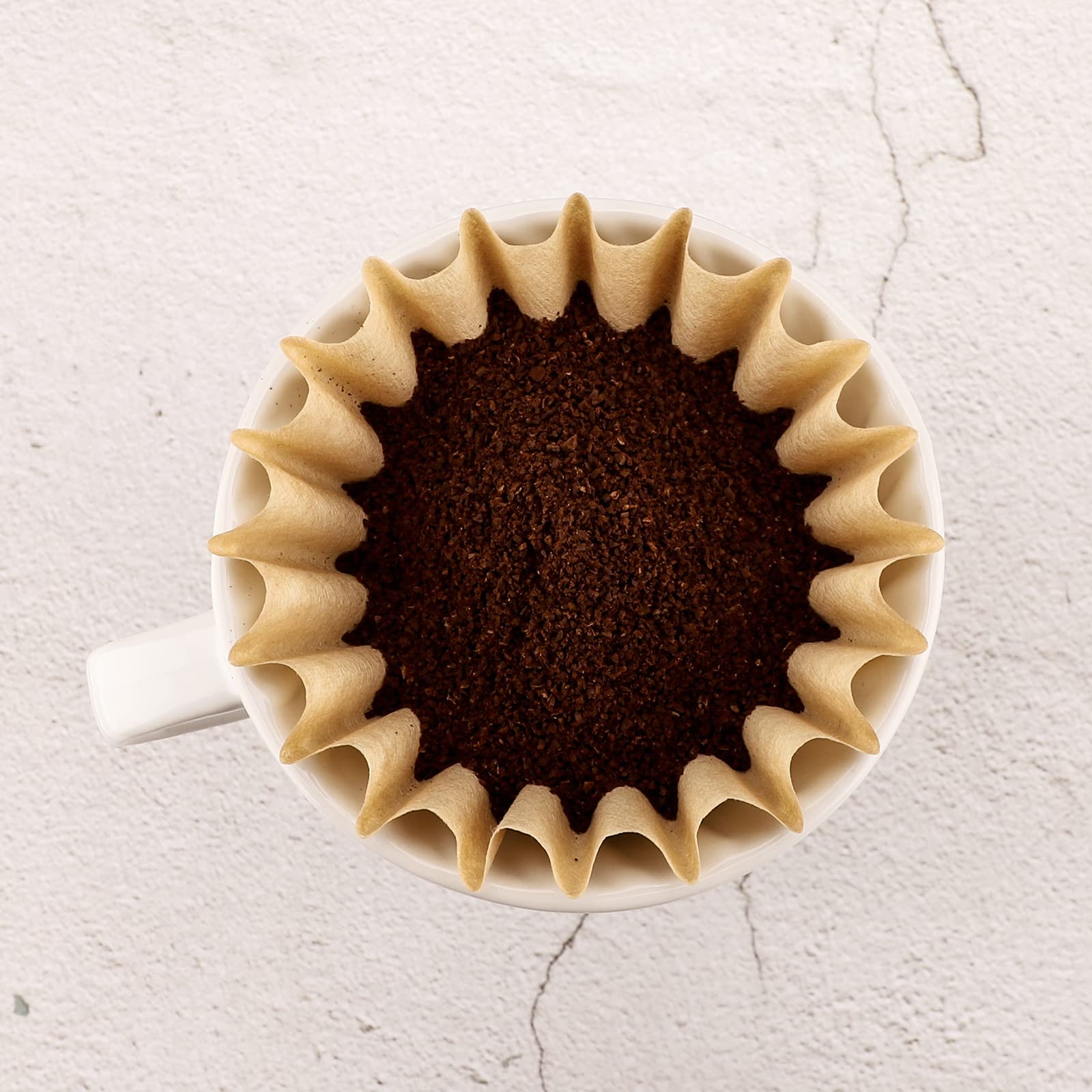 EUSOAR 1-2 Cup Unbleached Coffee Filters  Pack of 50 Disposable Natural Brown Paper Coffee Filter  for Small Basket Style Single Pour Over and Drip Coffee Makers  for Home Commercial