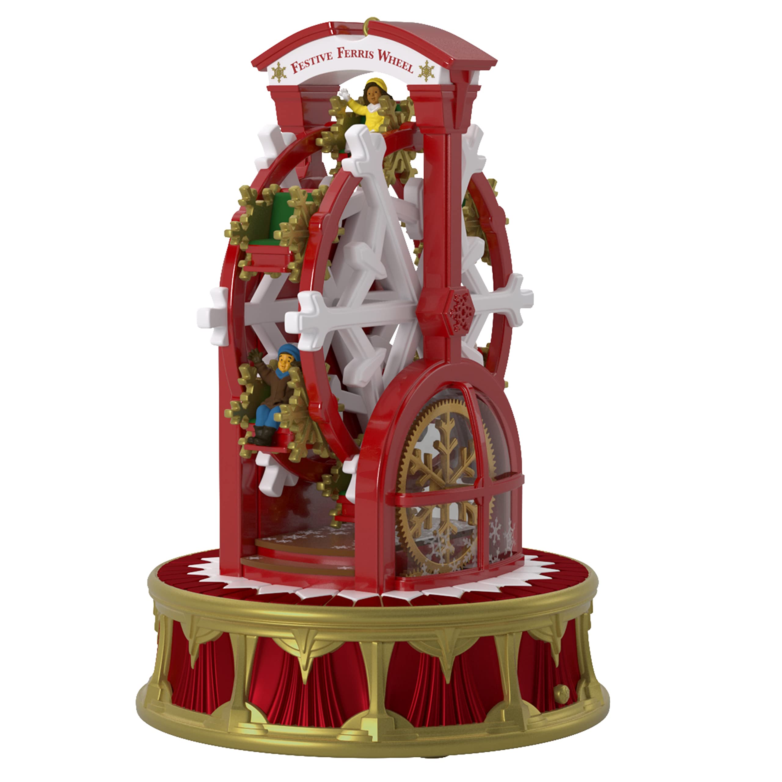 Hallmark Keepsake Plastic Christmas Ornament 2022, Christmas Carnival Festive Ferris Wheel with Music, Light and Motion