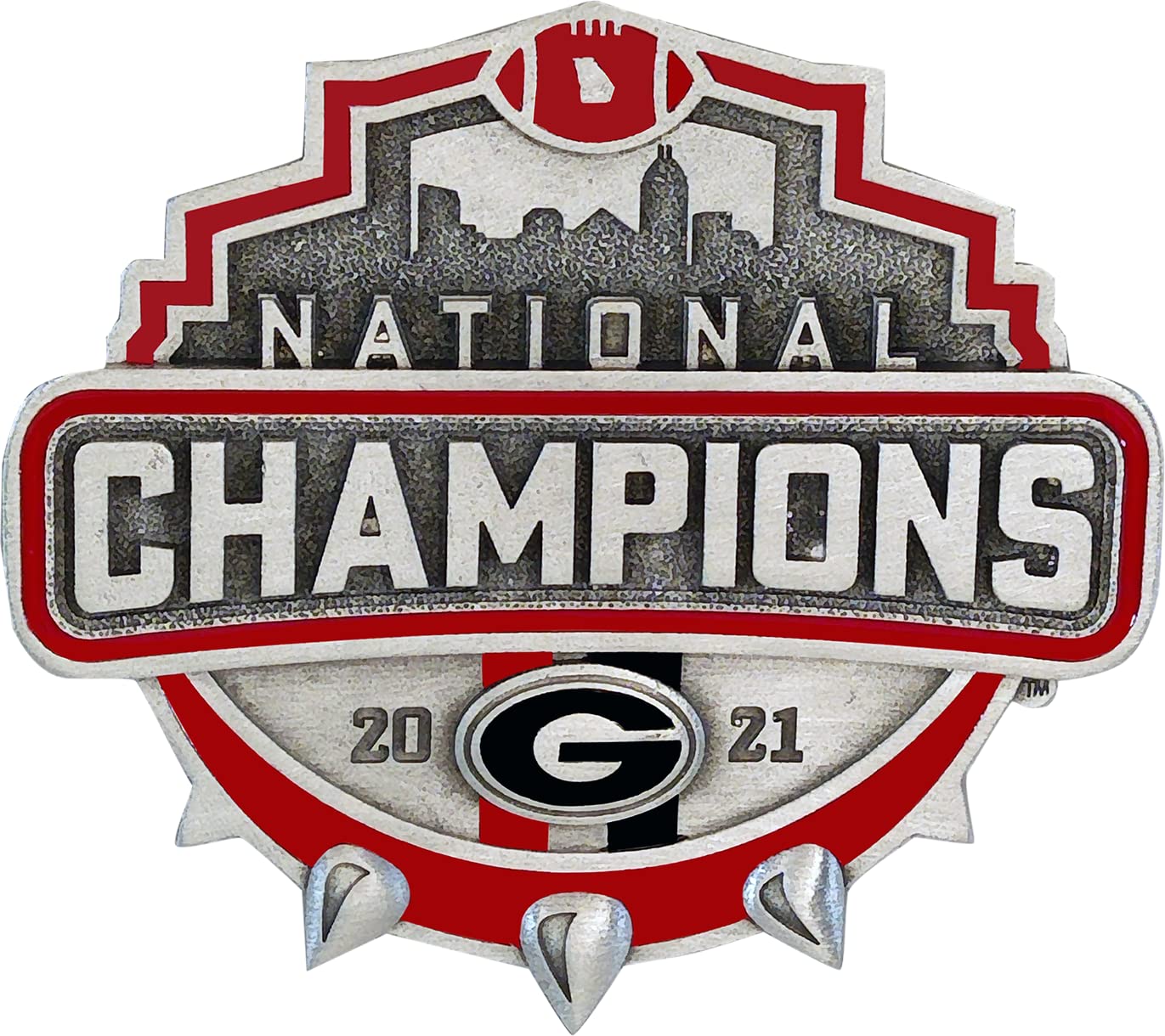 Heritage Pewter Georgia Bulldogs 2021-2022 National Champions 15 Oz. Tumbler - Spike Logo, Red | Durable Thermal Travel Mug For