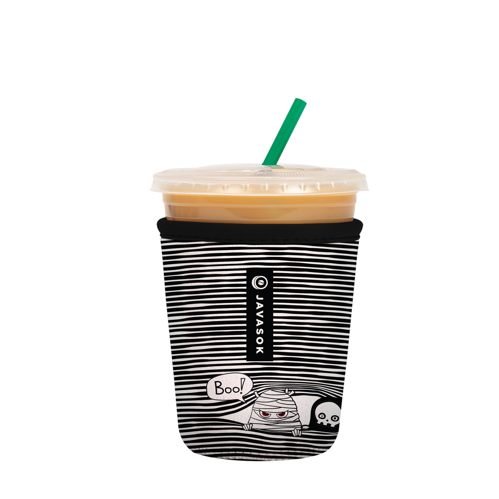 Sok It JavaSok Iced Coffee & Cold Soda Insulated Neoprene Cup Sleeve (Peek-A-BOO, Small: 16-20oz)