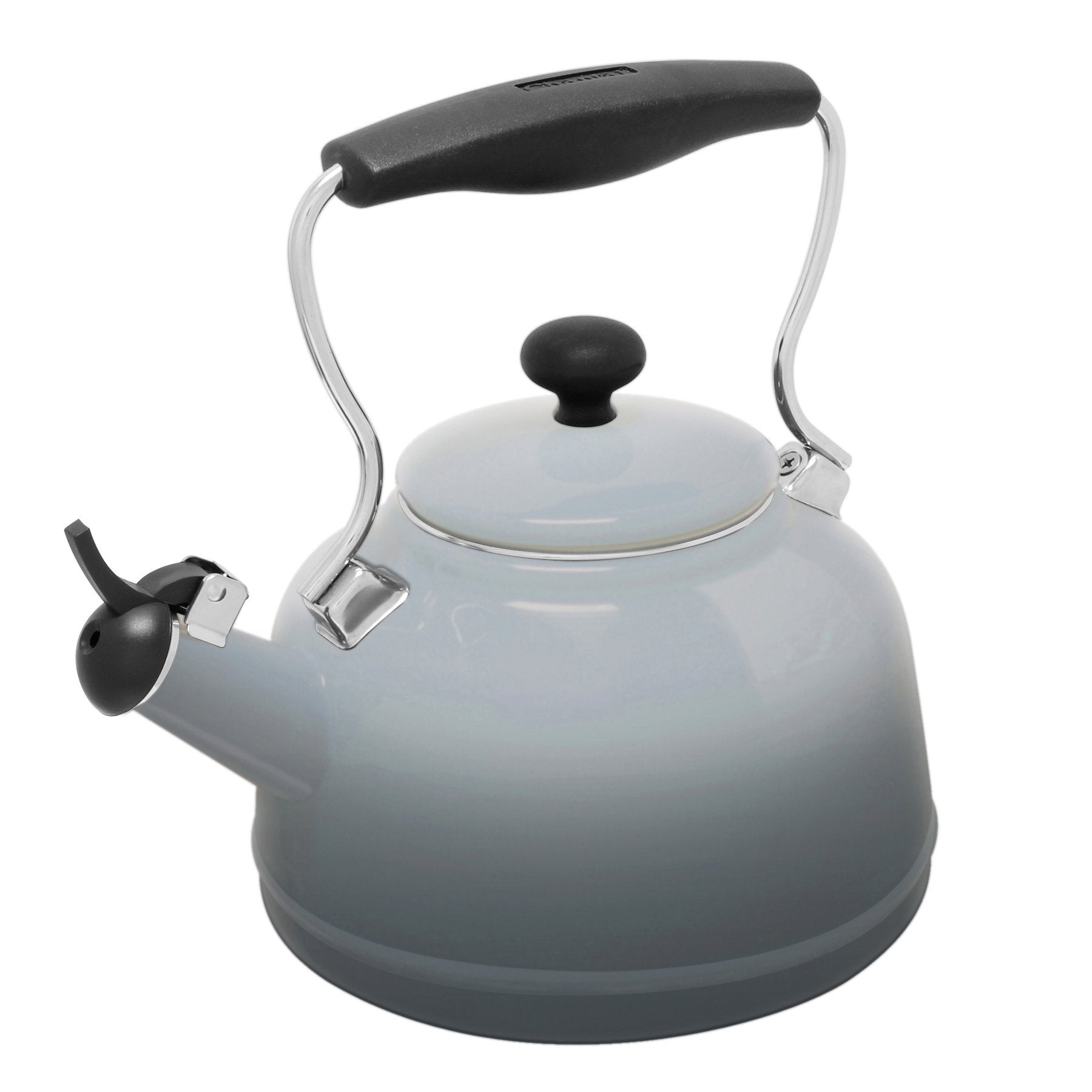 Chantal Tea Kettle, Vintage Series, Enamel On Steel, Whistling (Fade Grey)