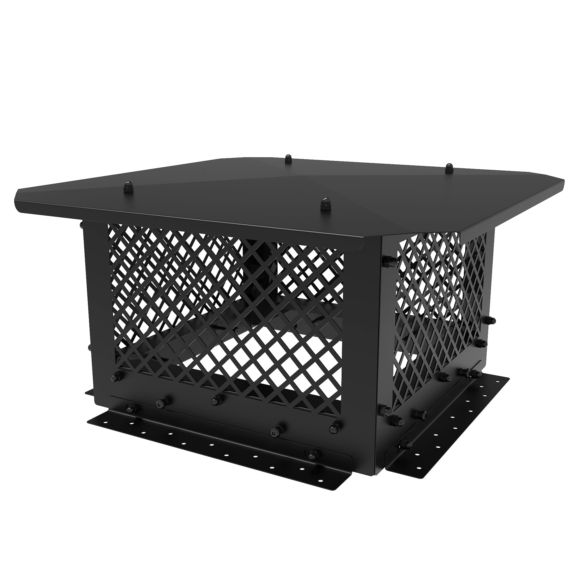 Hahaemall Chimney Cap, 14'' X 14'' Chimney Cover, Chimney Rain Caps, Fireplace Chimney Caps For Outside Adjustable Bottom To Fit