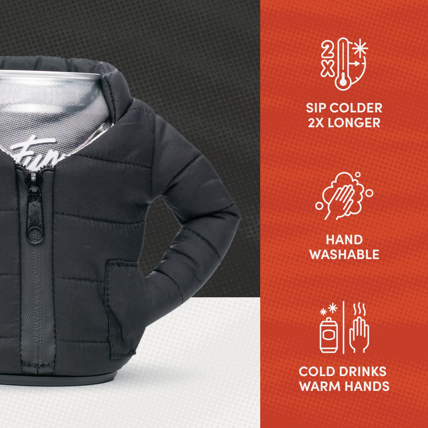 Puffin - The Puffy Beverage Jacket, Insulated Can Cooler, Puffin Redwoodsy Camo