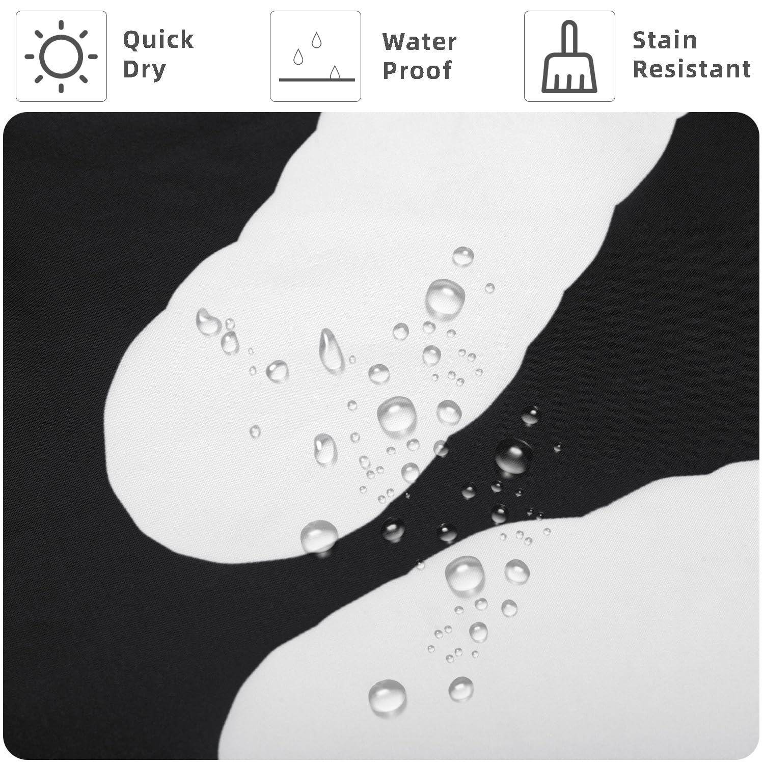 Hongma Black And White Shower Curtain Get Naked Shower Curtains, Simple Funny Letters Print Shower Curtain With Hooks 72X72 Inch