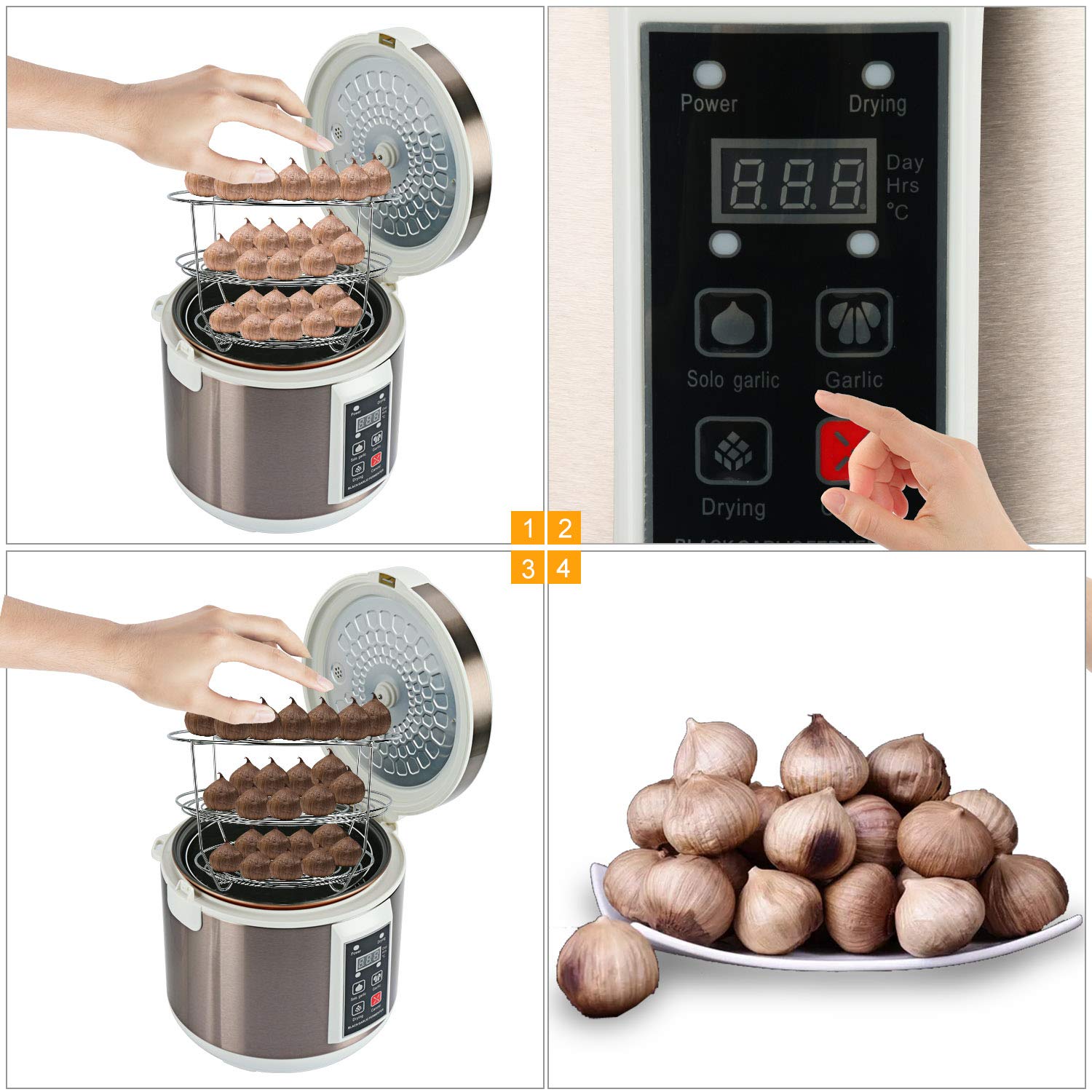 Homend 5L Black Garlic Fermenter Full Automatic Intelligent Control Garlics Maker Multiple Clove Garlic Diy Cooker