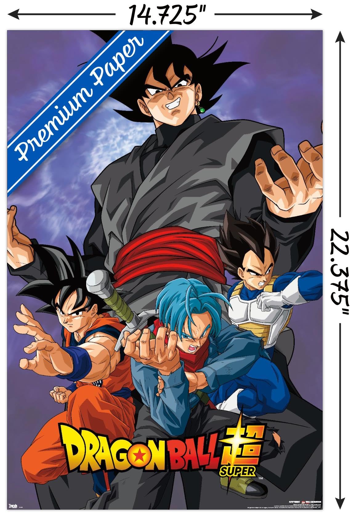Trends International Dragon Ball: Super - Villain Wall Poster, 14.725'' X 22.375'', Premium Poster & Mount Bundle
