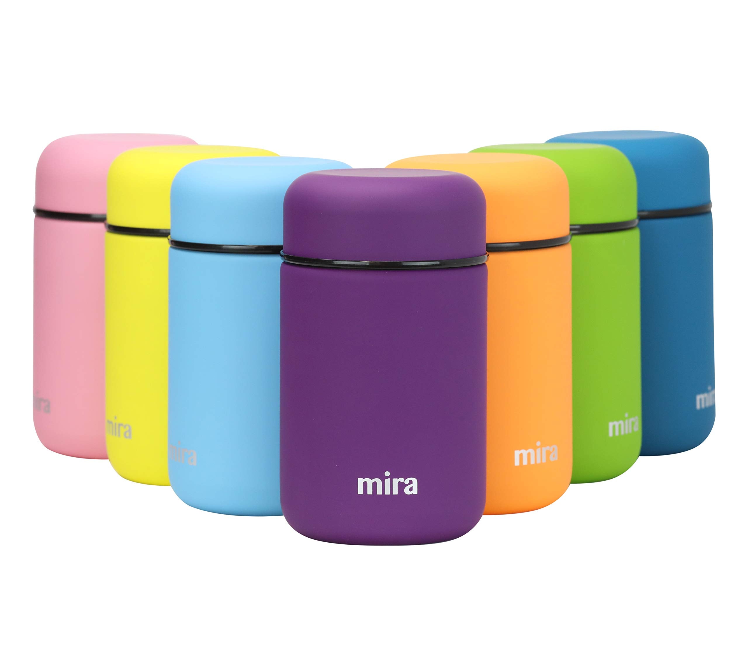 Mira Insulated Food Jar Thermos For Hot Food & Soup, Compact Stainless Steel Vacuum Lunch Container For Meals To Go - 13.5 Oz, P