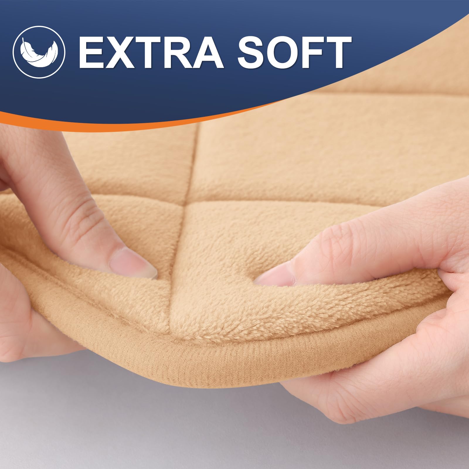 Olanly Memory Foam Toilet Rugs U-Shaped 24X20, Ultra Soft And Absorbent Bathroom Rugs, Machine Washable Quick Dry, Comfortable B