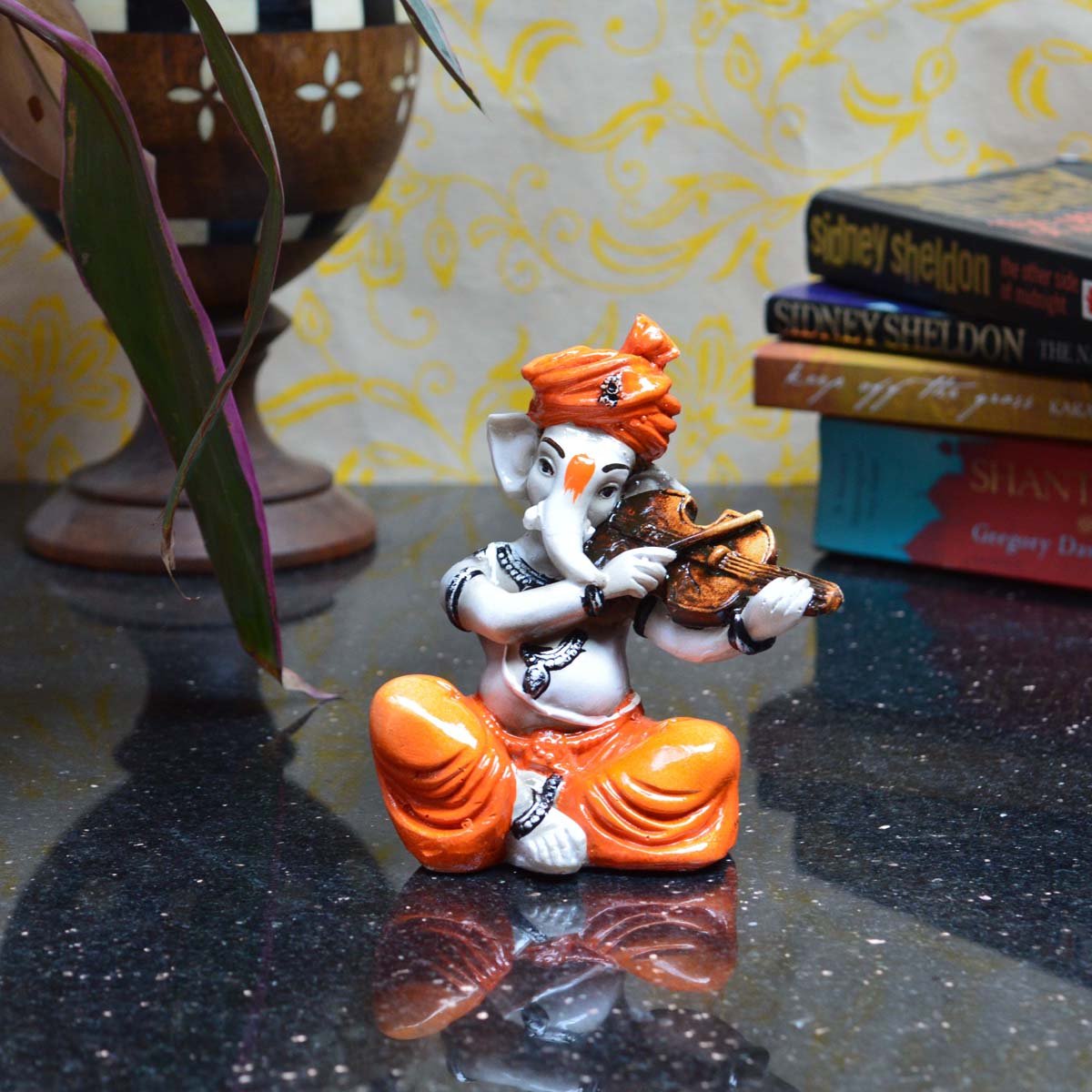 Ecraftindia Lord Ganesha Playing Violin (Lxwxh - 3Inx3Inx5In)
