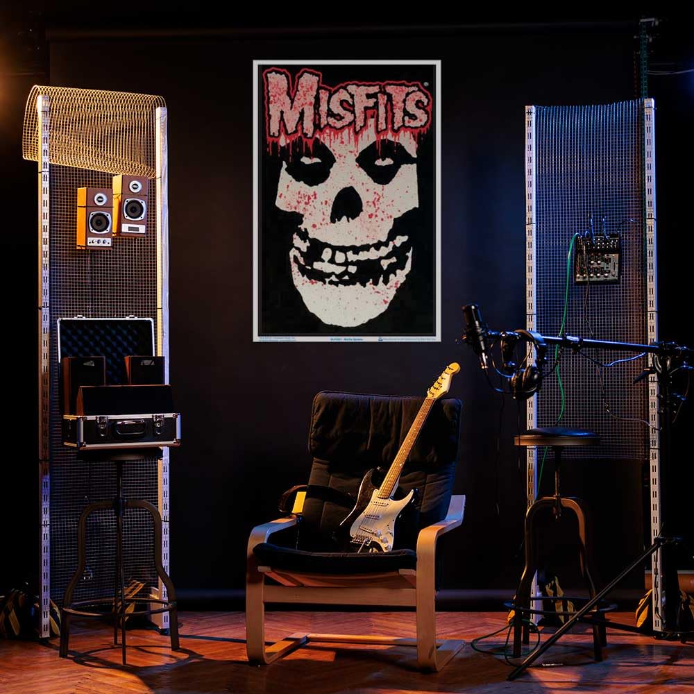 Misfits - Splatter - Officially Licensed, Authentic Blacklight Flocked Poster - 23'' X 35''