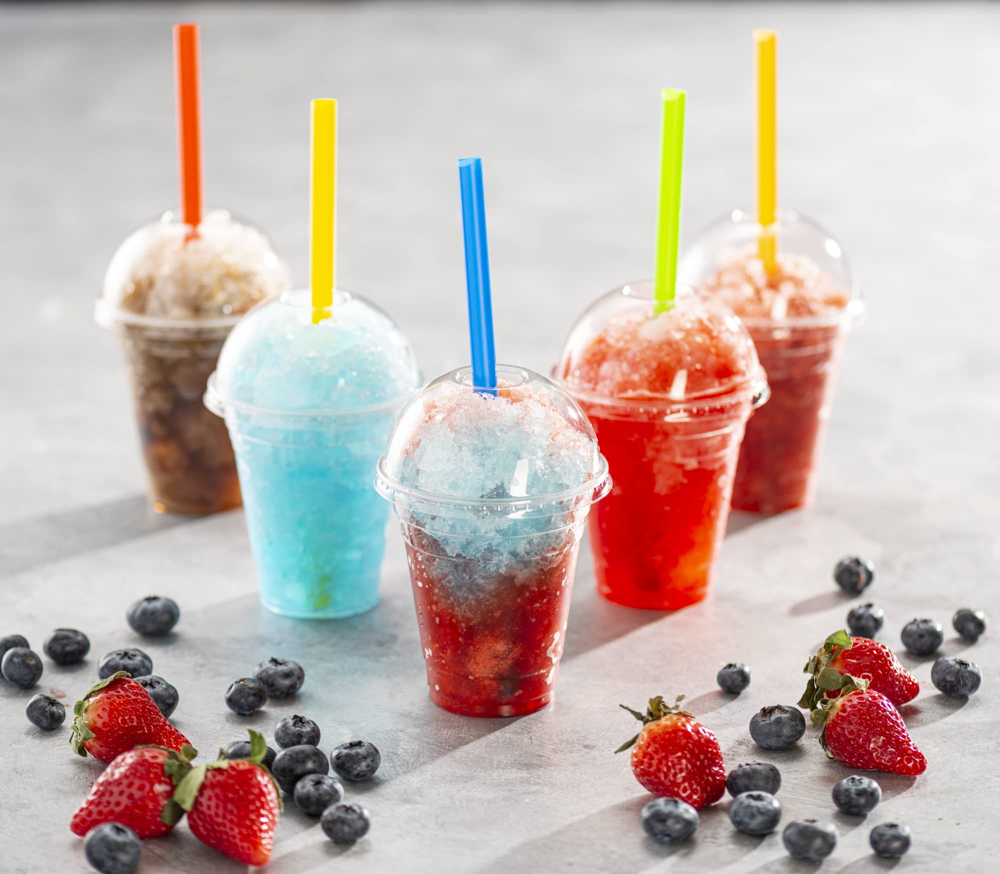 ELEGANT DISPOSABLES [40 Sets - 24 Oz] Crystal Clear PET Plastic Cups With Dome lids & Straws for Iced Coffee  Cold Drinks  Milkshake  Slush Cup  Smoothy's  Slurpee  Party's  Plastic Disposable Cups