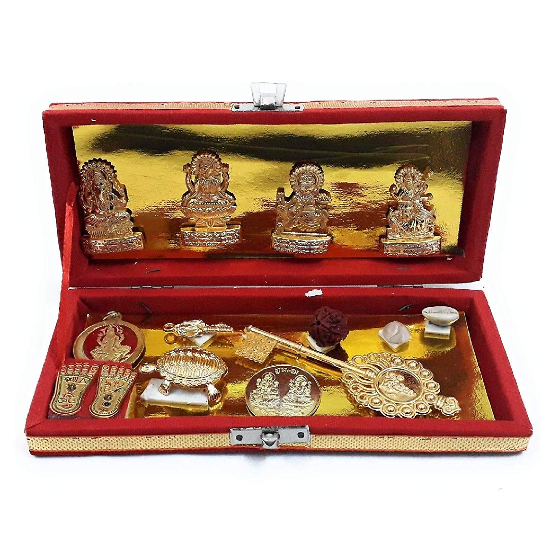 Astrodidi Metal Dhan Versha Lakshmi Laxmi Kuber Bhandari Sarv Samriddhi Yantra Box