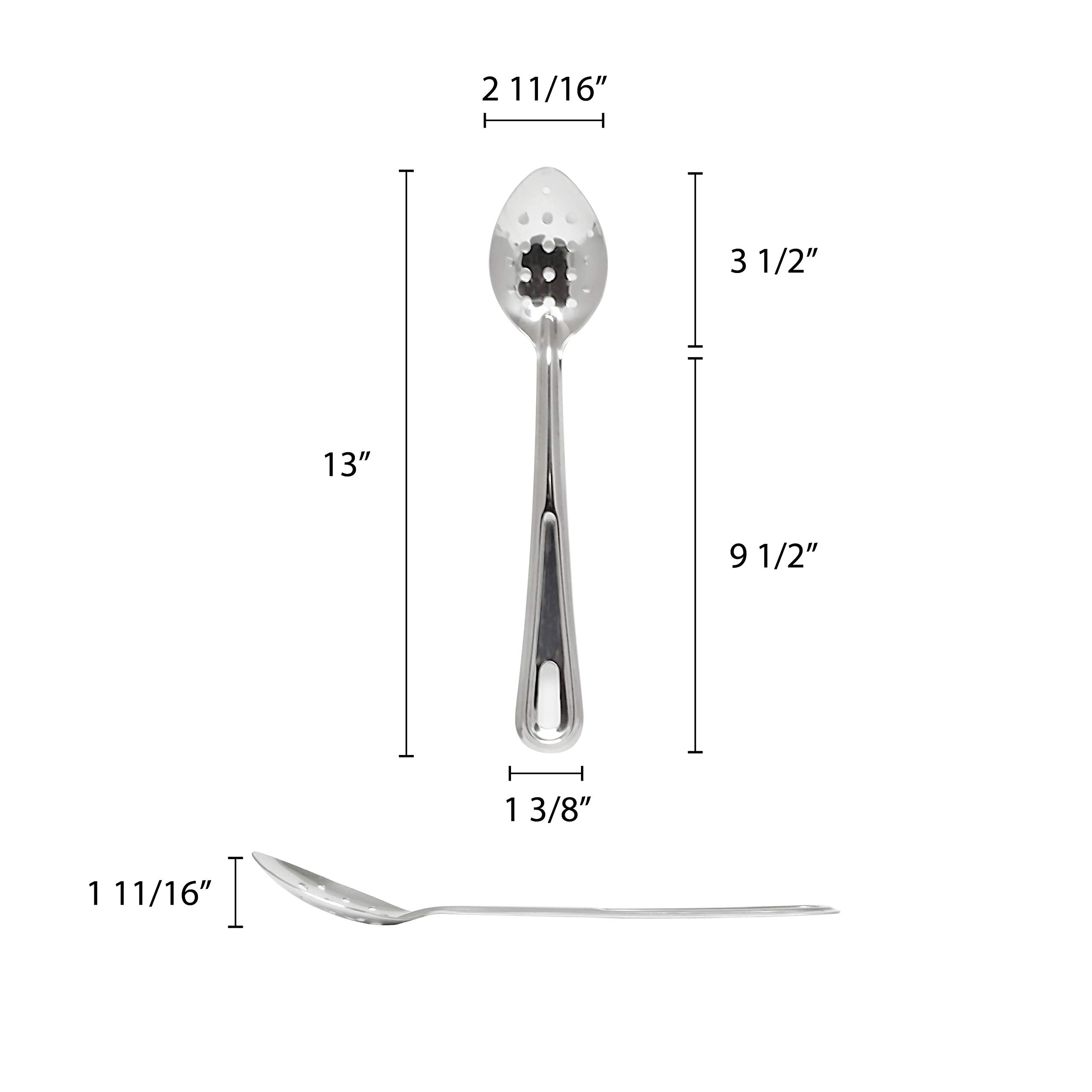 Thunder Group Perforated Basting Spoon With Stainless Steel Handle, 13-Inch