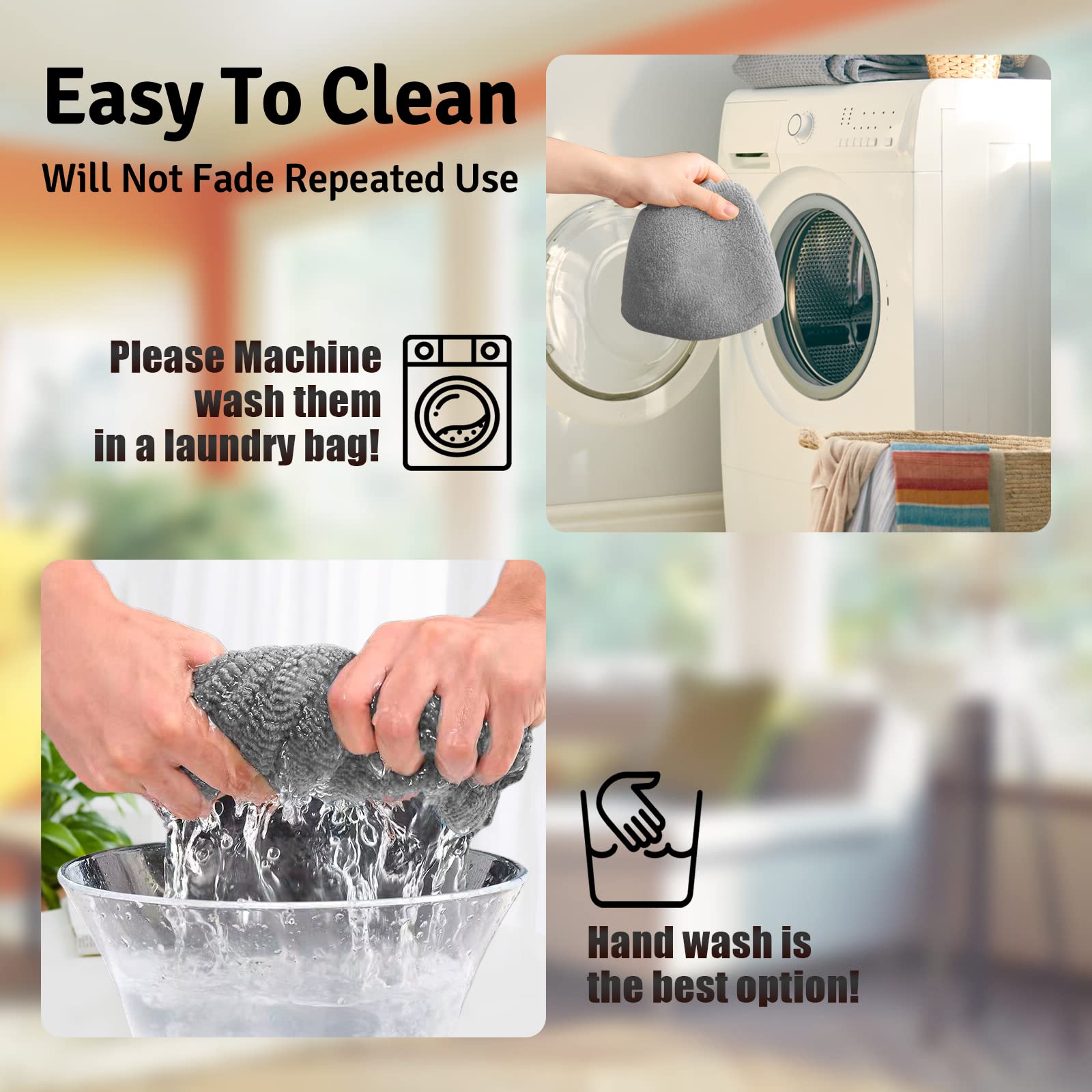 Legigo 5 Pack Thicker Bathroom Toilet Seat Cover Pads- Soft Warmer Toilet Seat Cushion Cover Stretchable Washable Fiber Cloth, E